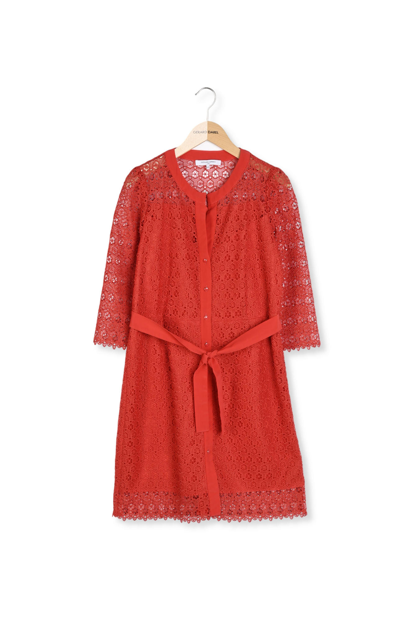 SANTANA - Robe-chemise courte à nouer Faume - seconde main