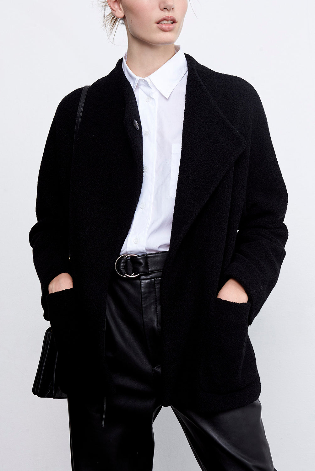 VICKY - Manteau court en laine Faume - seconde main