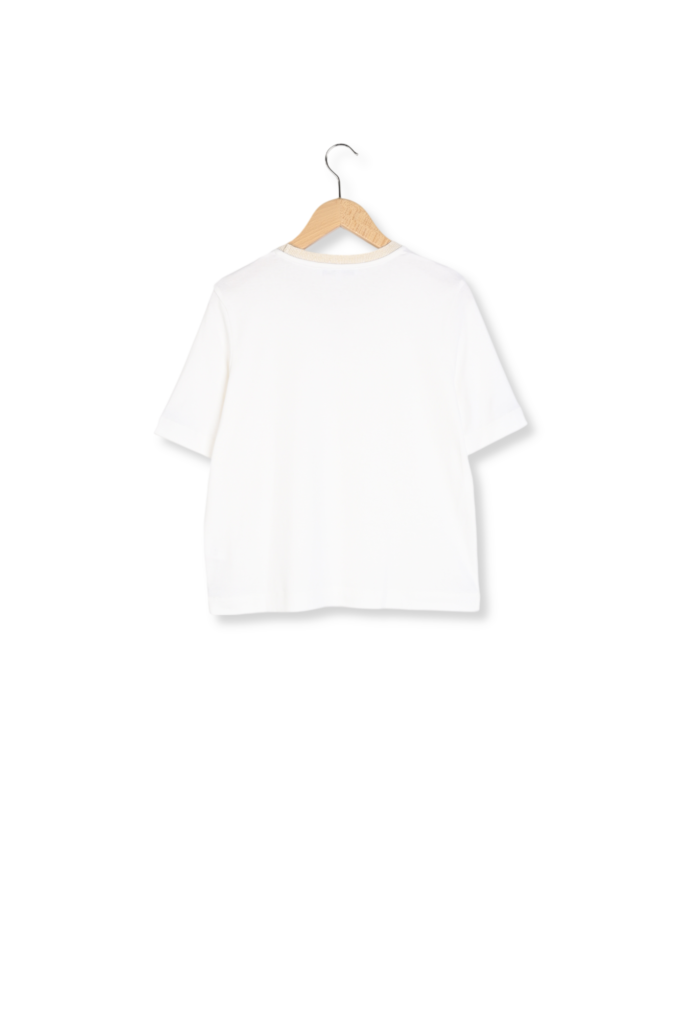 T-shirt en coton au col doré - GINETTE Faume - seconde main