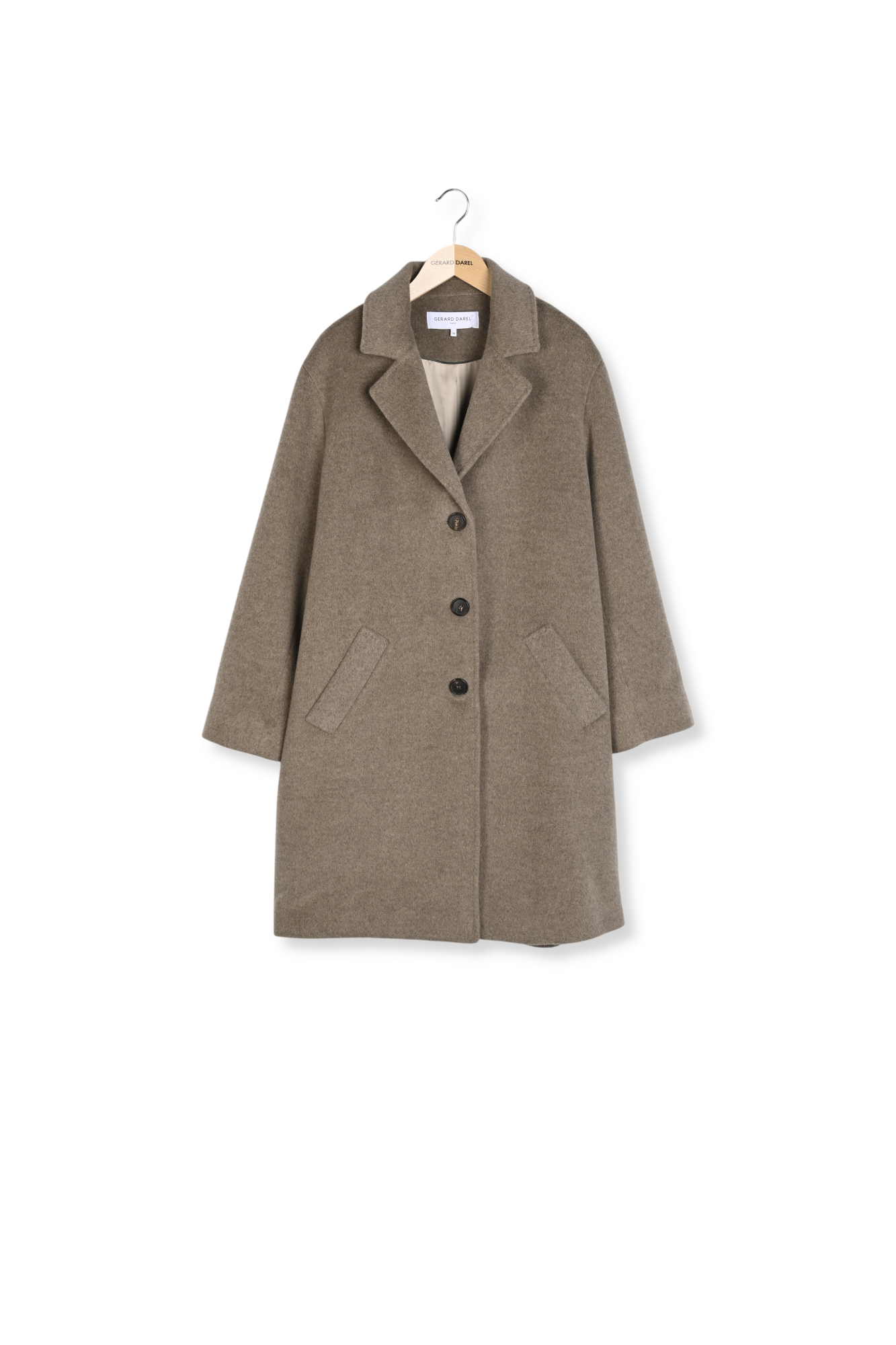 Manteau droit en laine et angora - SALISHA Faume - seconde main
