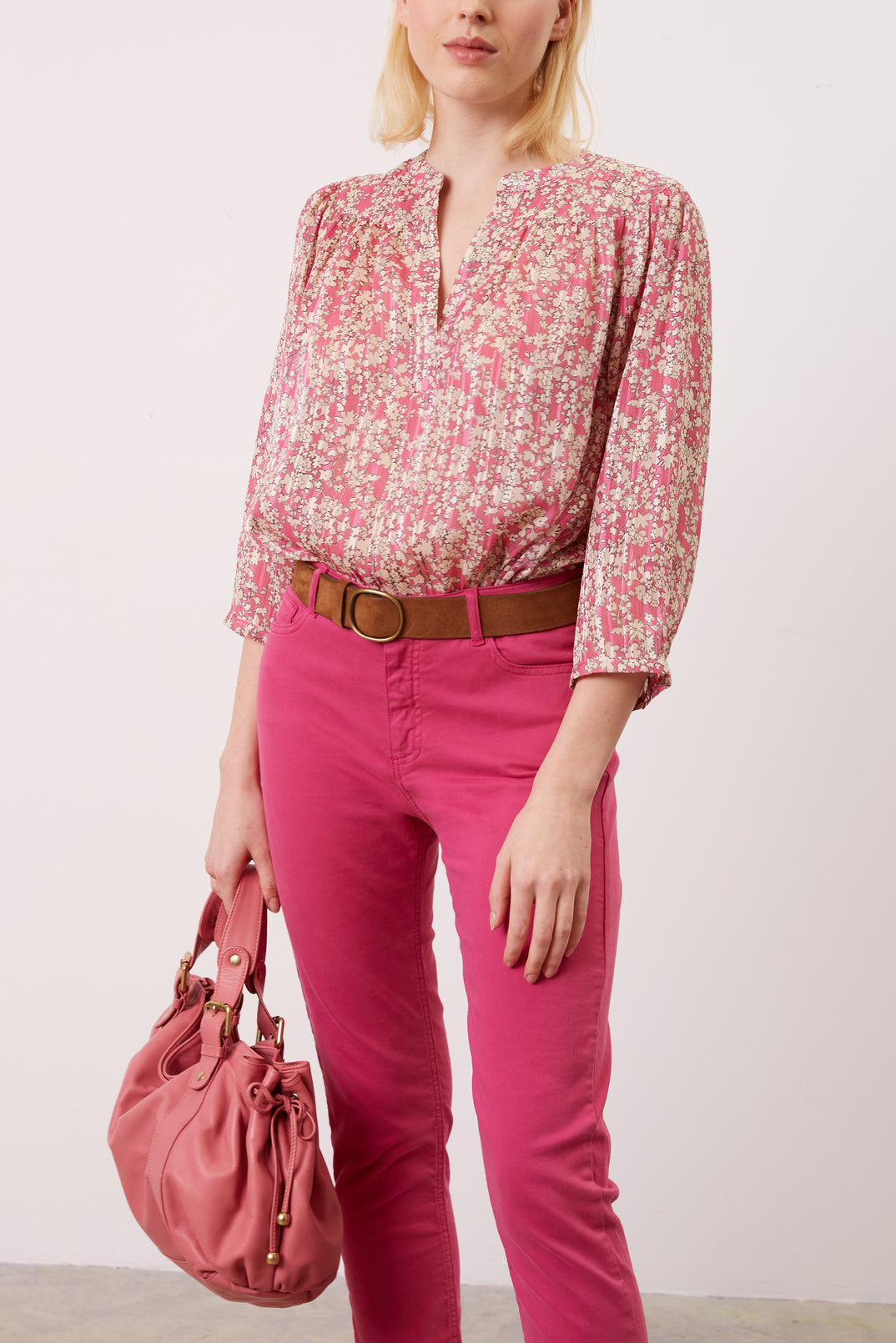 Blouse en mousseline à fleurs - COCO Faume - seconde main