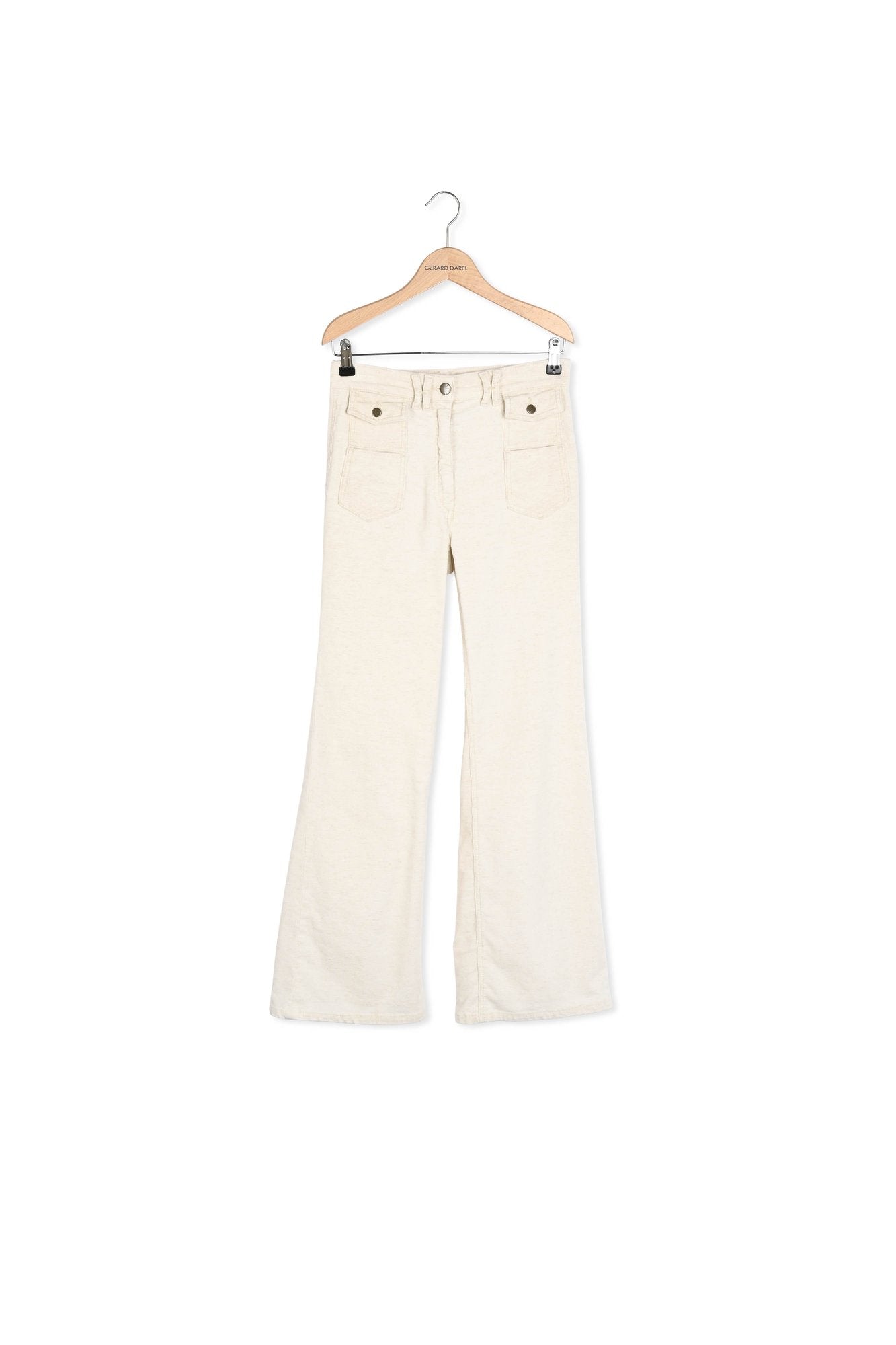 Pantalon flare naturel en velours - ANNA Faume - seconde main