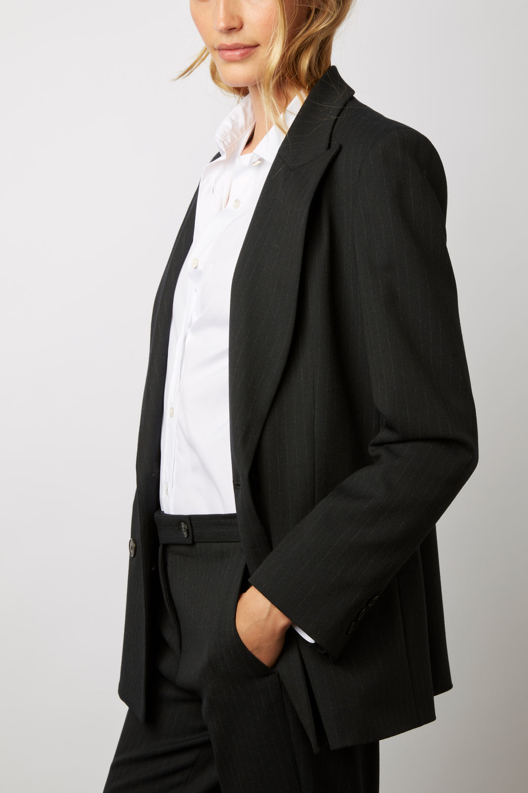 Blazer croisé à rayures - NICOLE Faume - seconde main