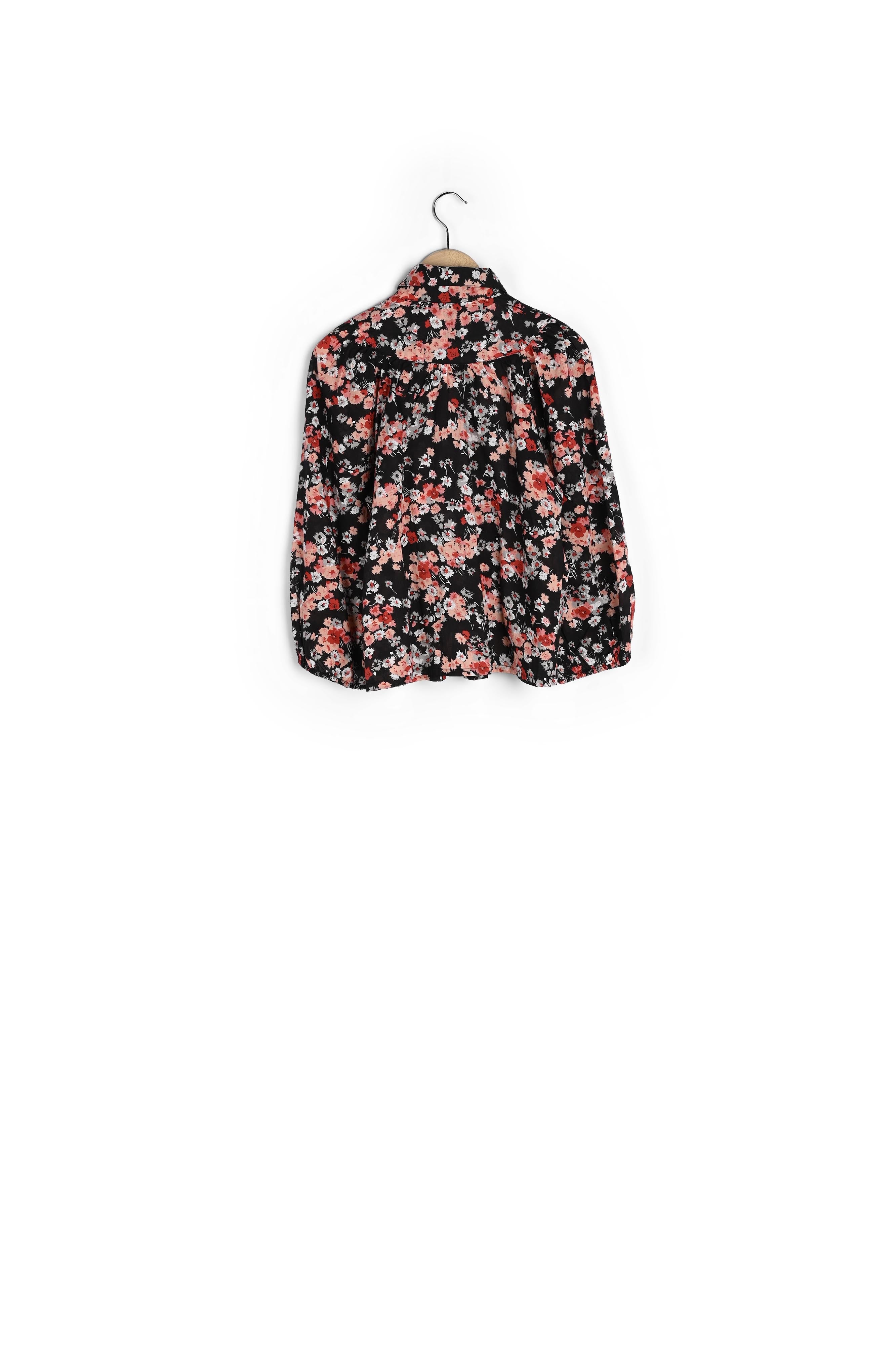 Chemise fleurie en coton et col Claudine - ELTON Faume - seconde main