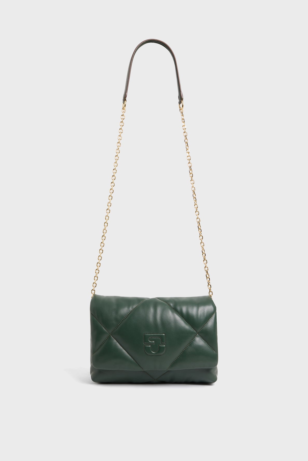 Sac porté travers en cuir matelassé - LE FANNY Faume - seconde main