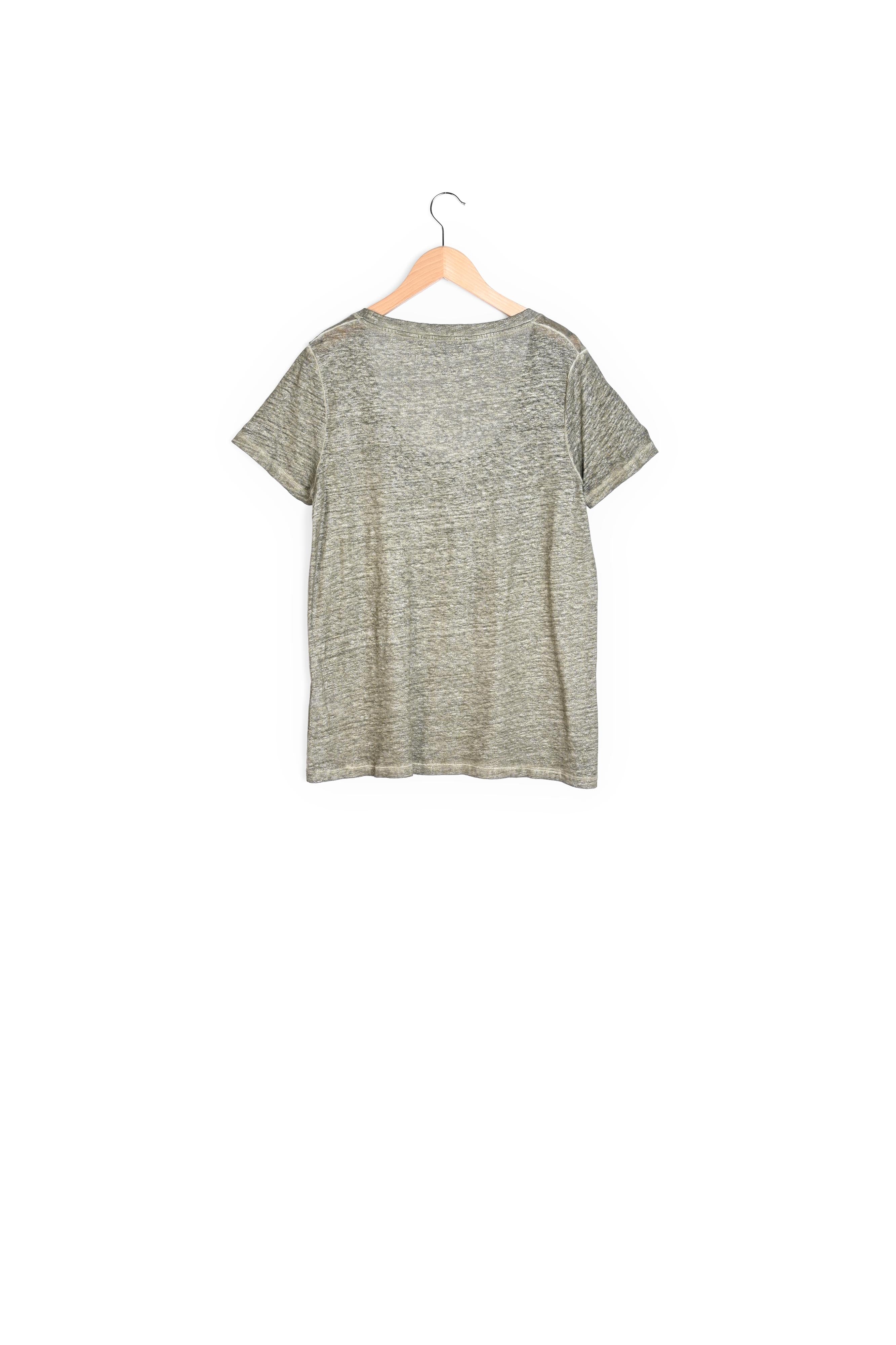 Tee-shirt en lin métallisé - ADILIA Faume - seconde main
