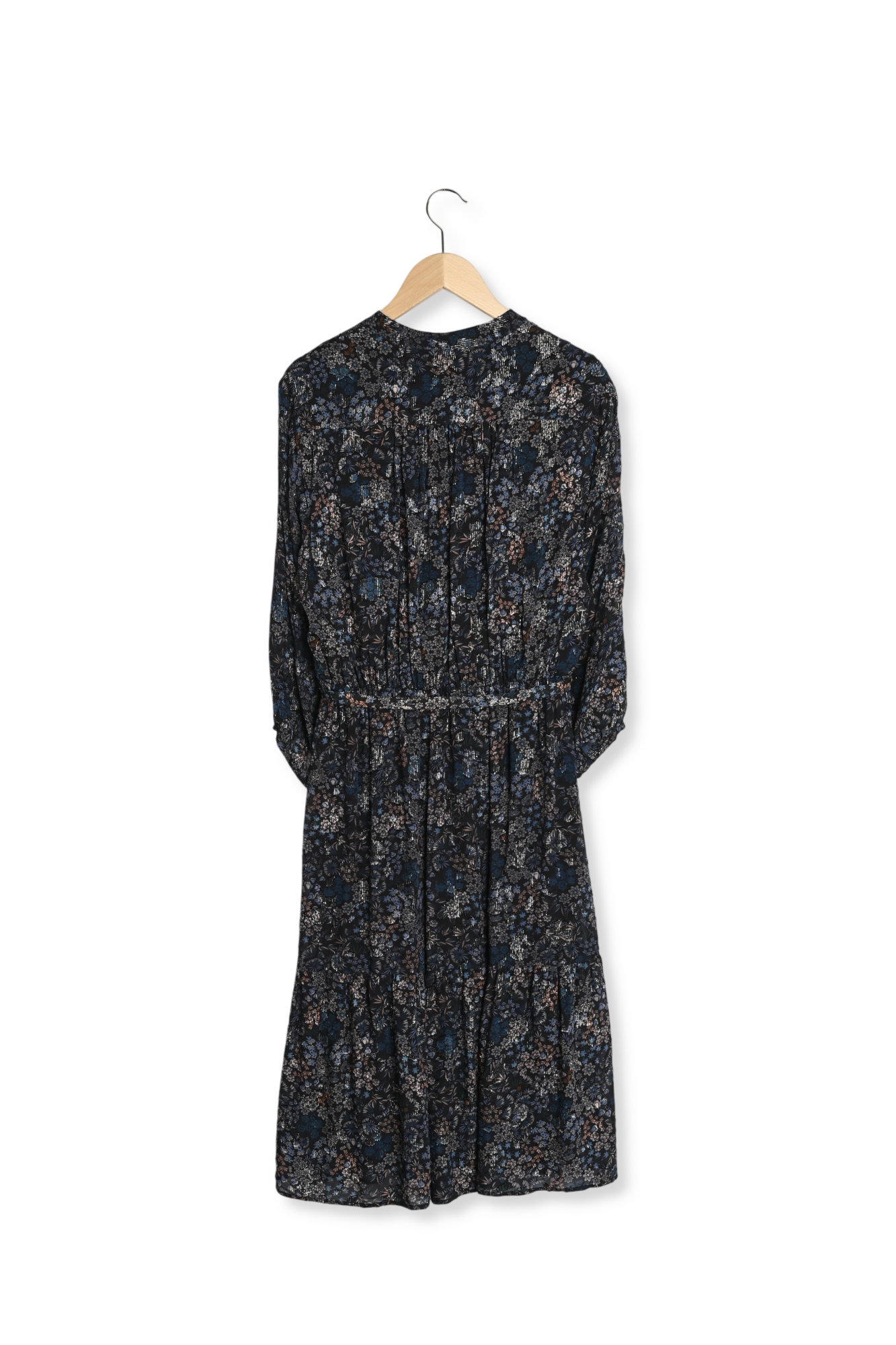 Robe longue imprimée avec Lurex Faume - seconde main