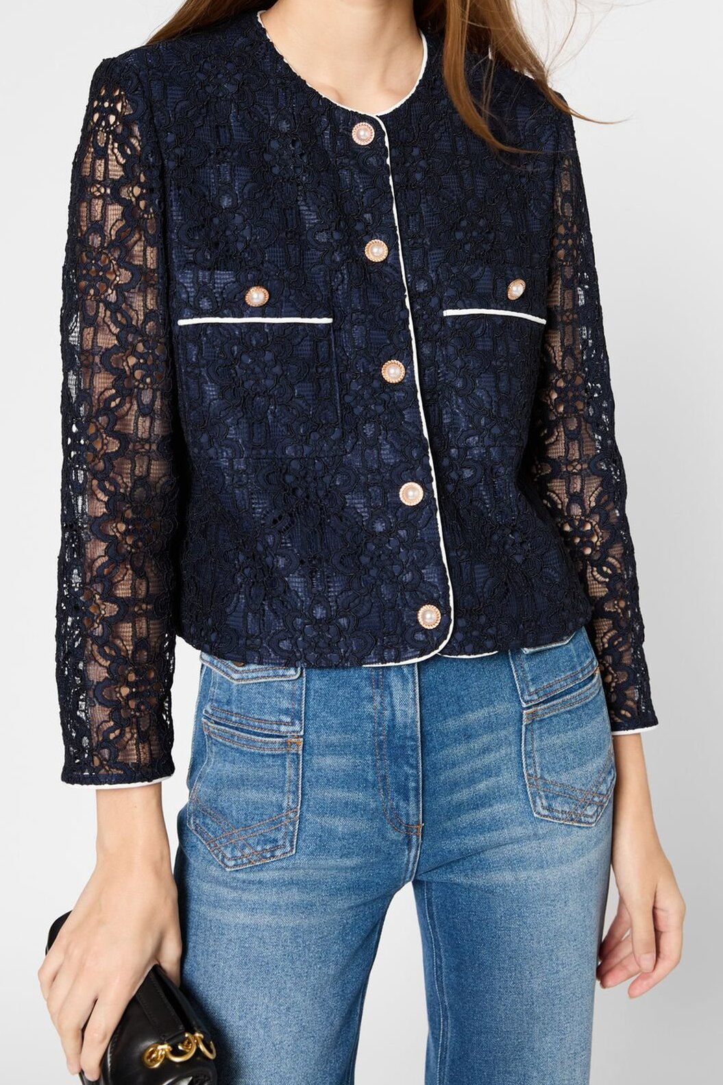 Veste courte en dentelle - RISA Faume - seconde main