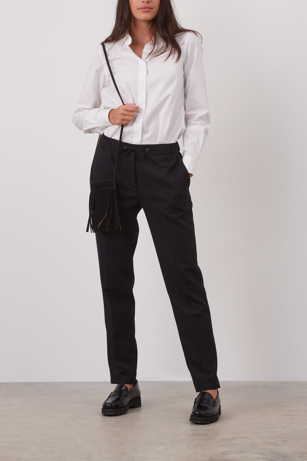 Pantalon tailleur rayé - EMMA Faume - seconde main