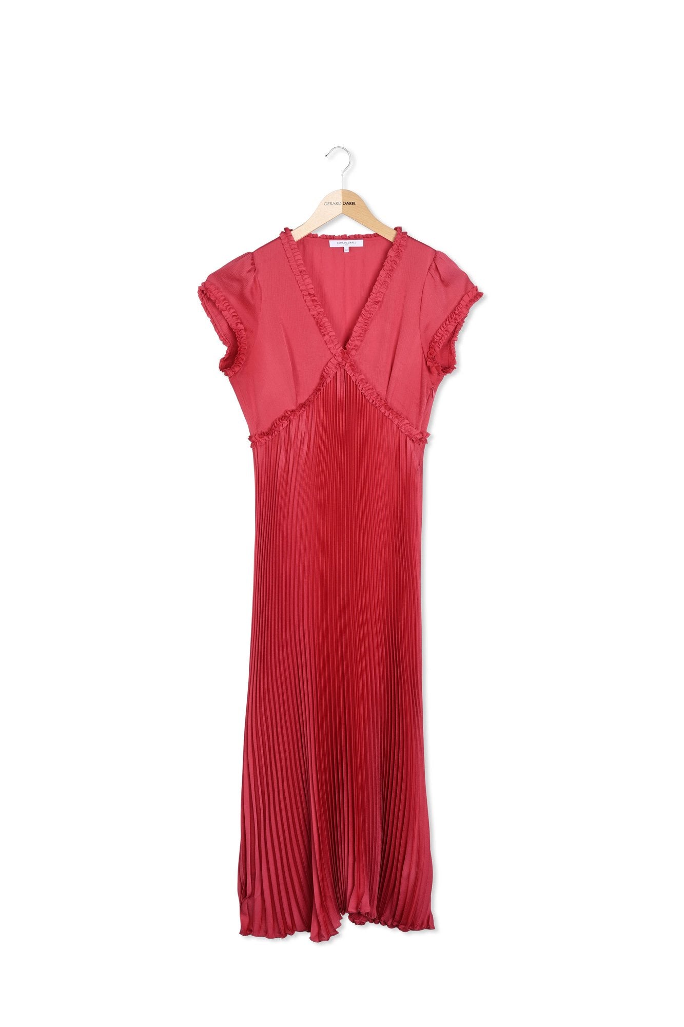 Robe longue cintrée plissée - ELVY Faume - seconde main