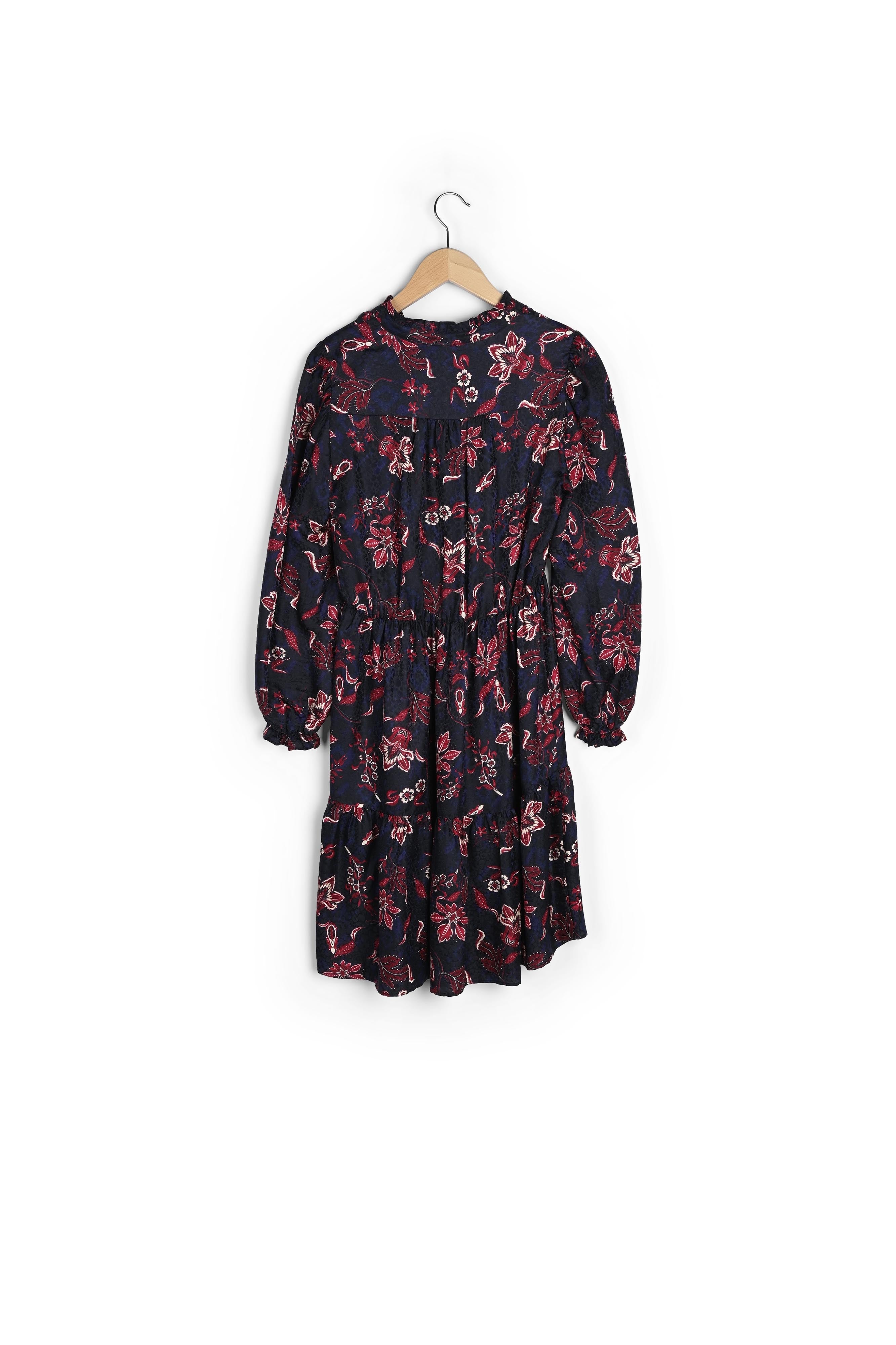 Robe courte en soie mélangée imprimé fleurs - JOSEFINA Faume - seconde main