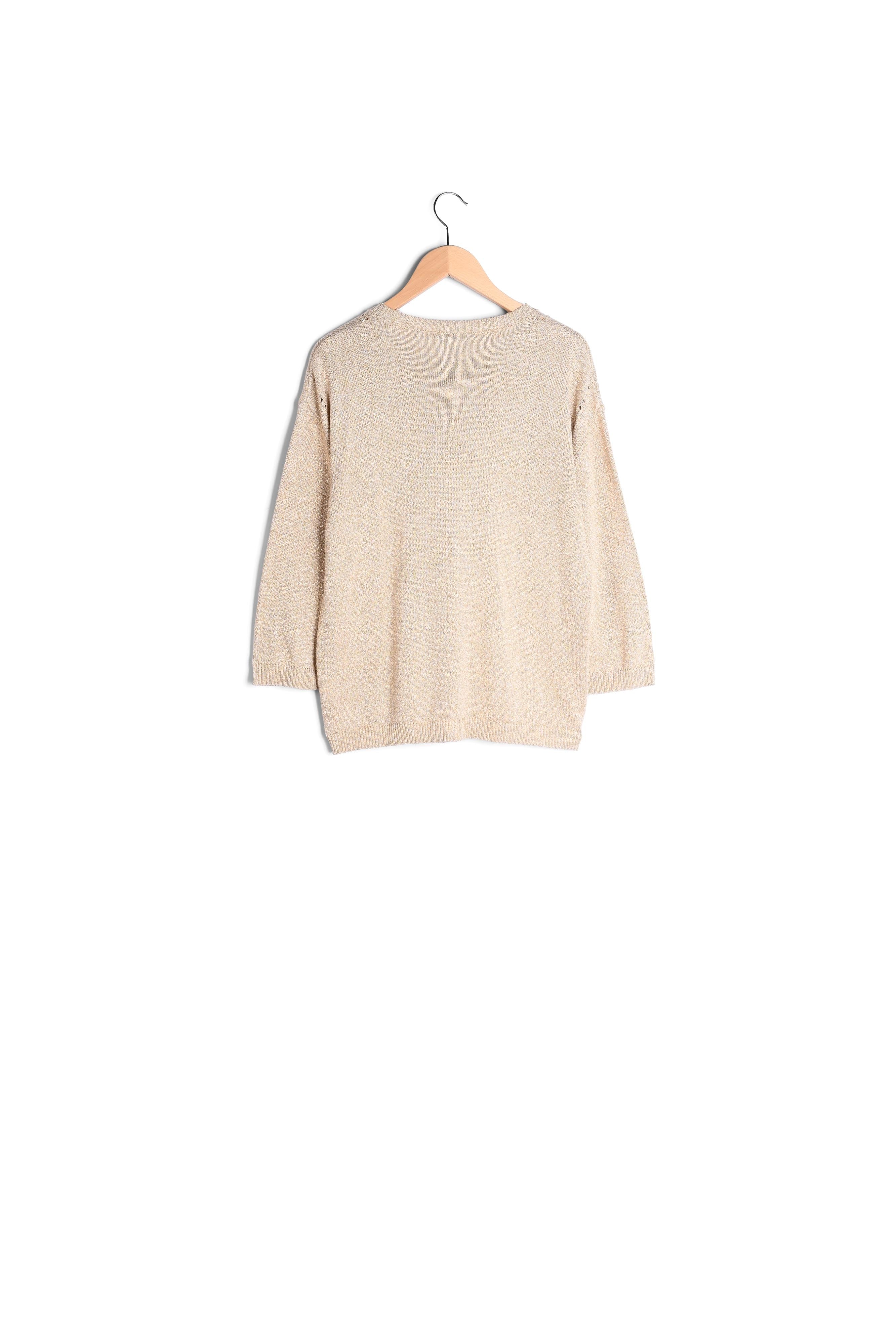 Pull col rond en lurex - LEONIE Faume - seconde main
