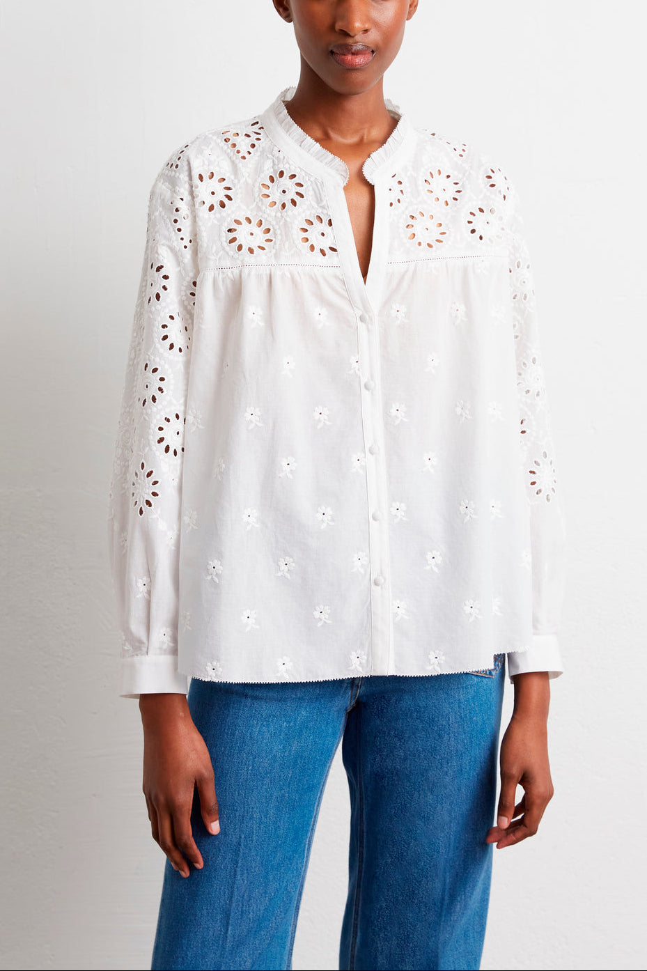 Chemise en coton ajouré - CORALYSE Faume - seconde main