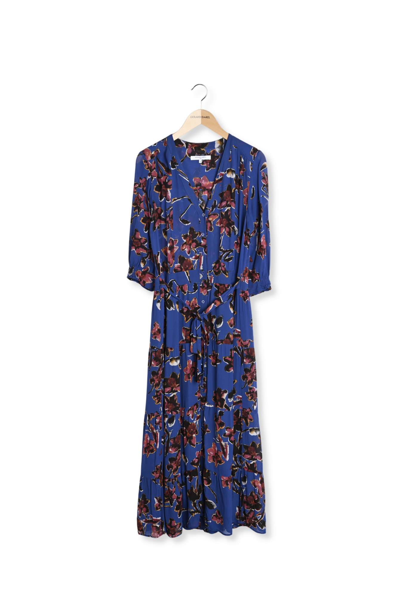 SOLIDEA - Robe longue en mousseline imprimée Faume - seconde main