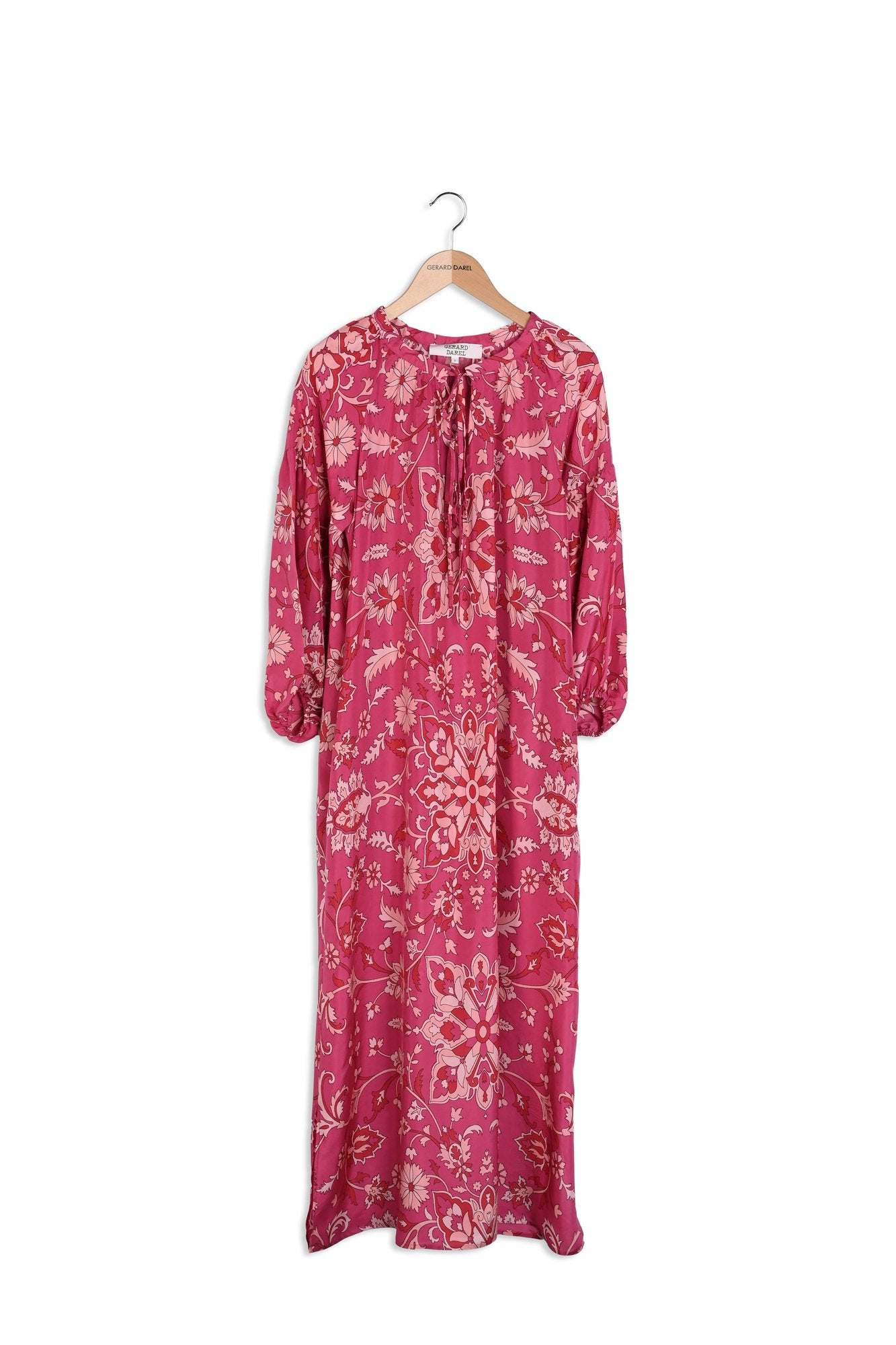 SAHANA - Robe longue en soie imprimée façon tunique Faume - seconde main