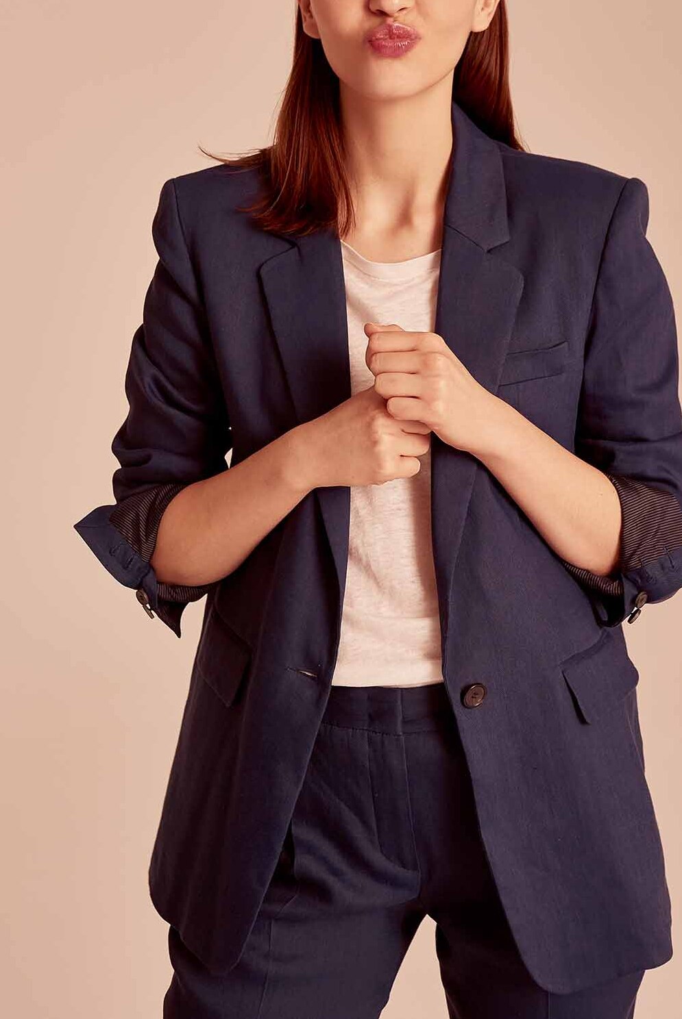 SOLENE - Veste de tailleur en lin mélangé Faume - seconde main