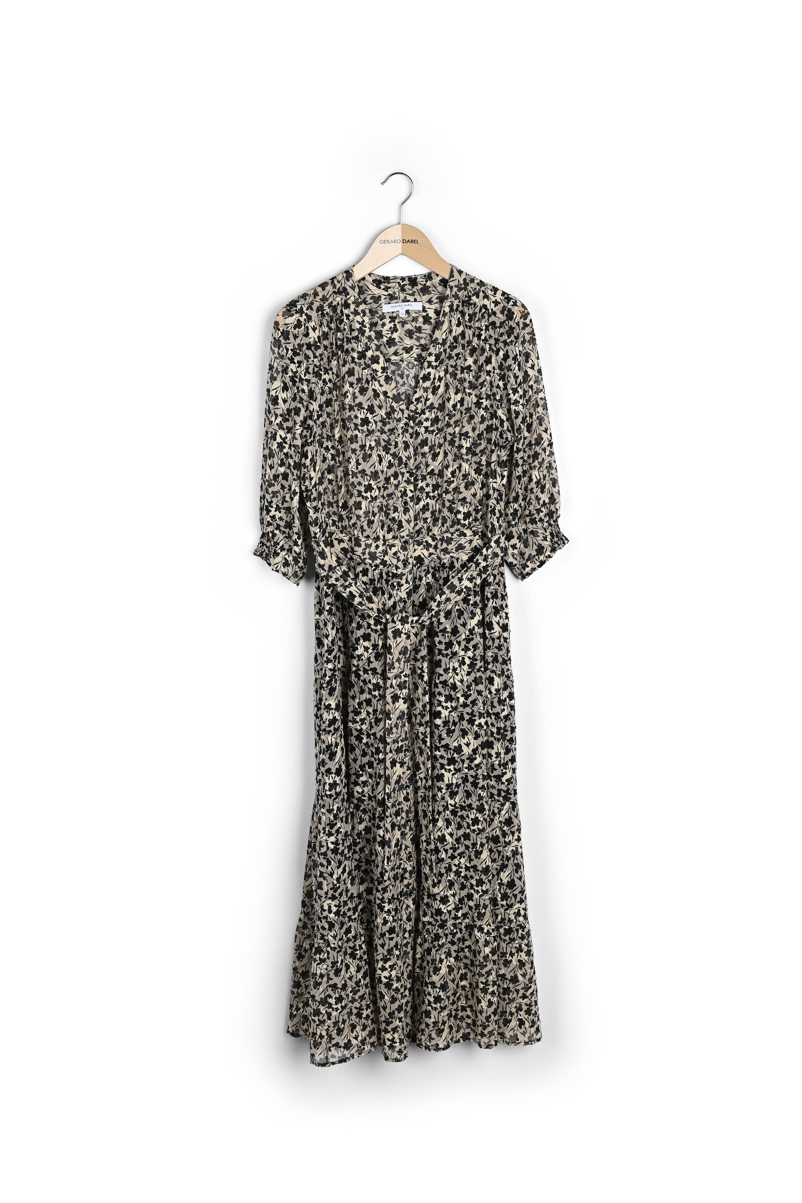 SOLIDEA - Robe longue en mousseline dévorée Faume - seconde main