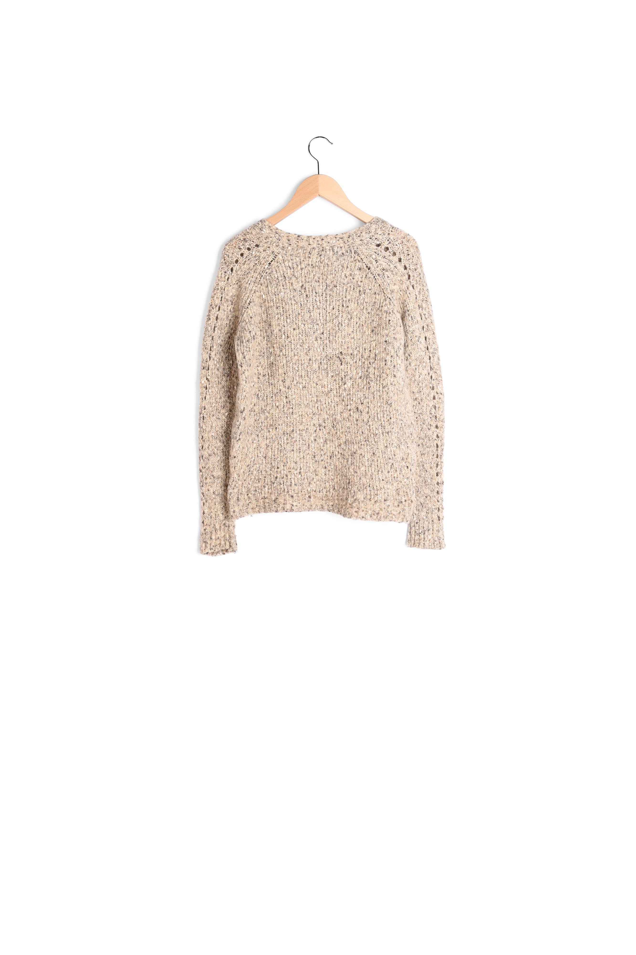 Pull oversize moucheté en mérinos et mohair Faume - seconde main