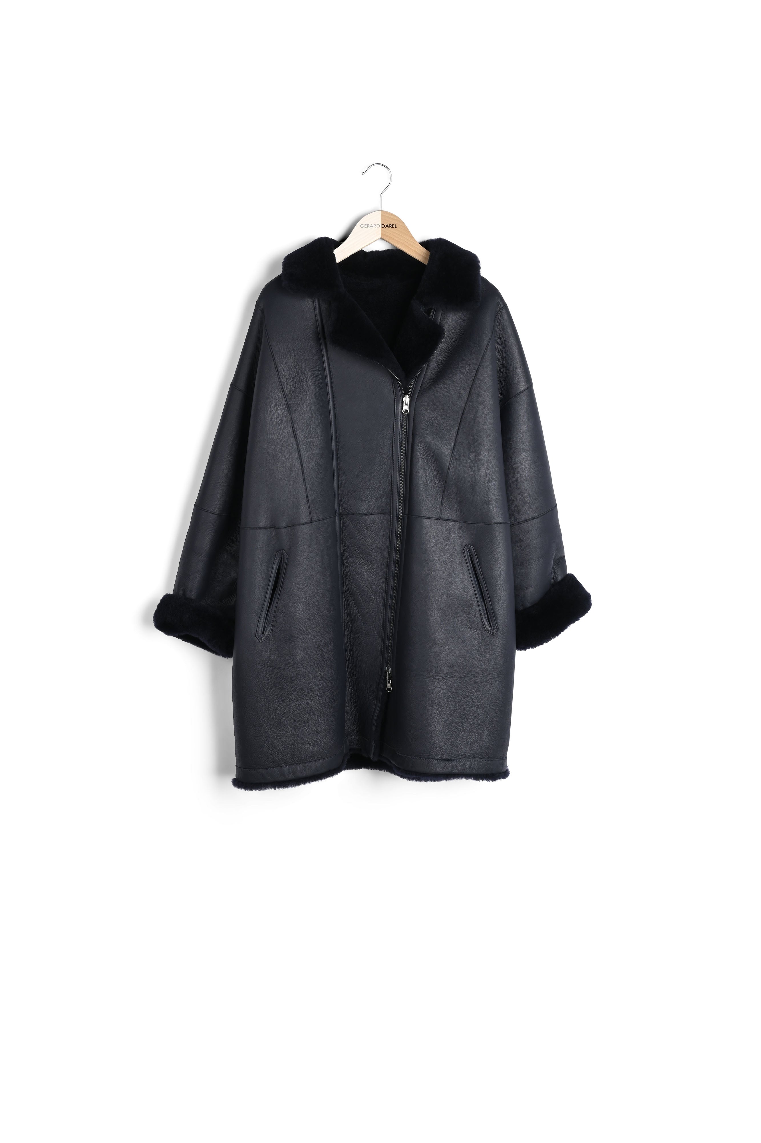 AXELLE - Manteau en cuir de mouton Faume - seconde main