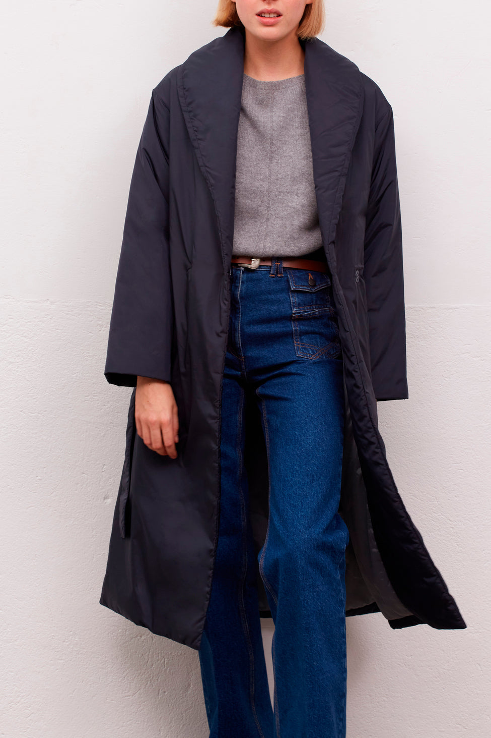 Doudoune longue col châle - SAO Faume - seconde main