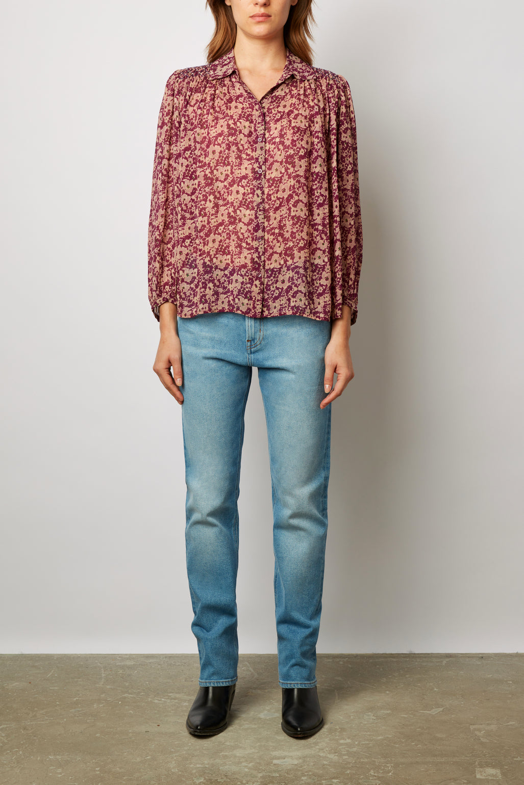 Chemise en mousseline à fleurs - CHELSEA Faume - seconde main