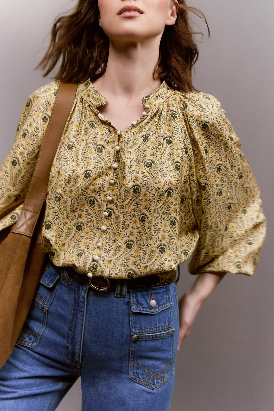 Blouse imprimée oversize - CLOANE Faume - seconde main