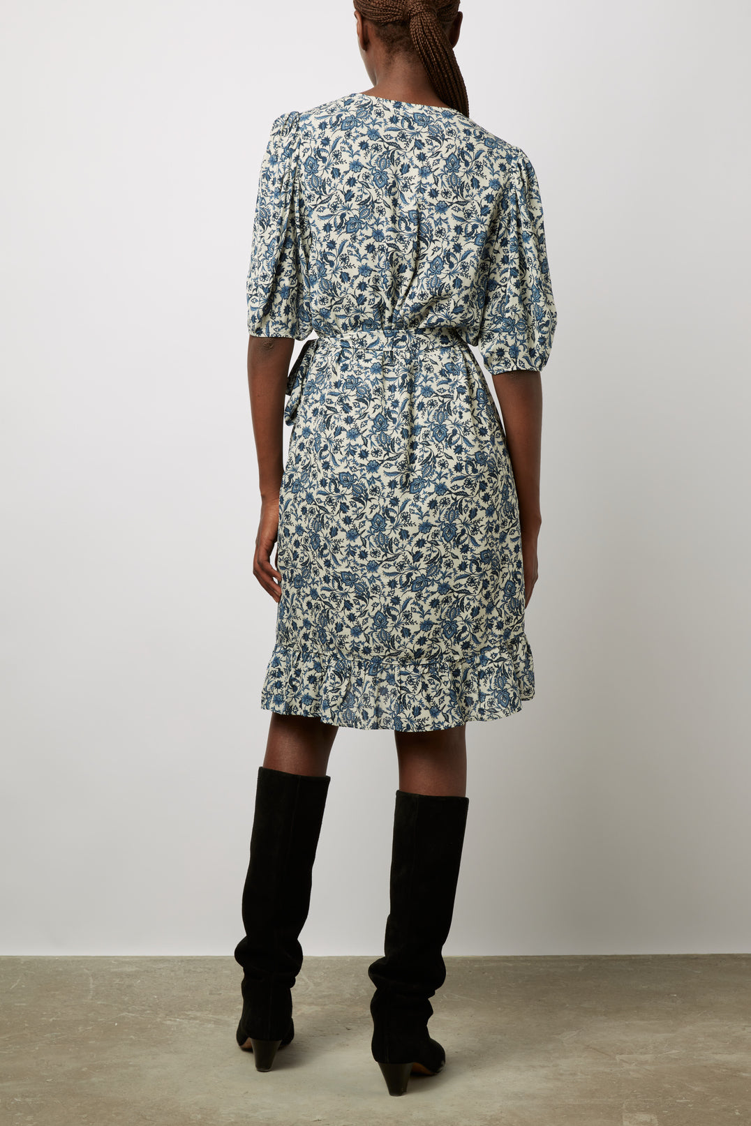 Robe courte portefeuille imprimé cachemire - JESABELLE Faume - seconde main