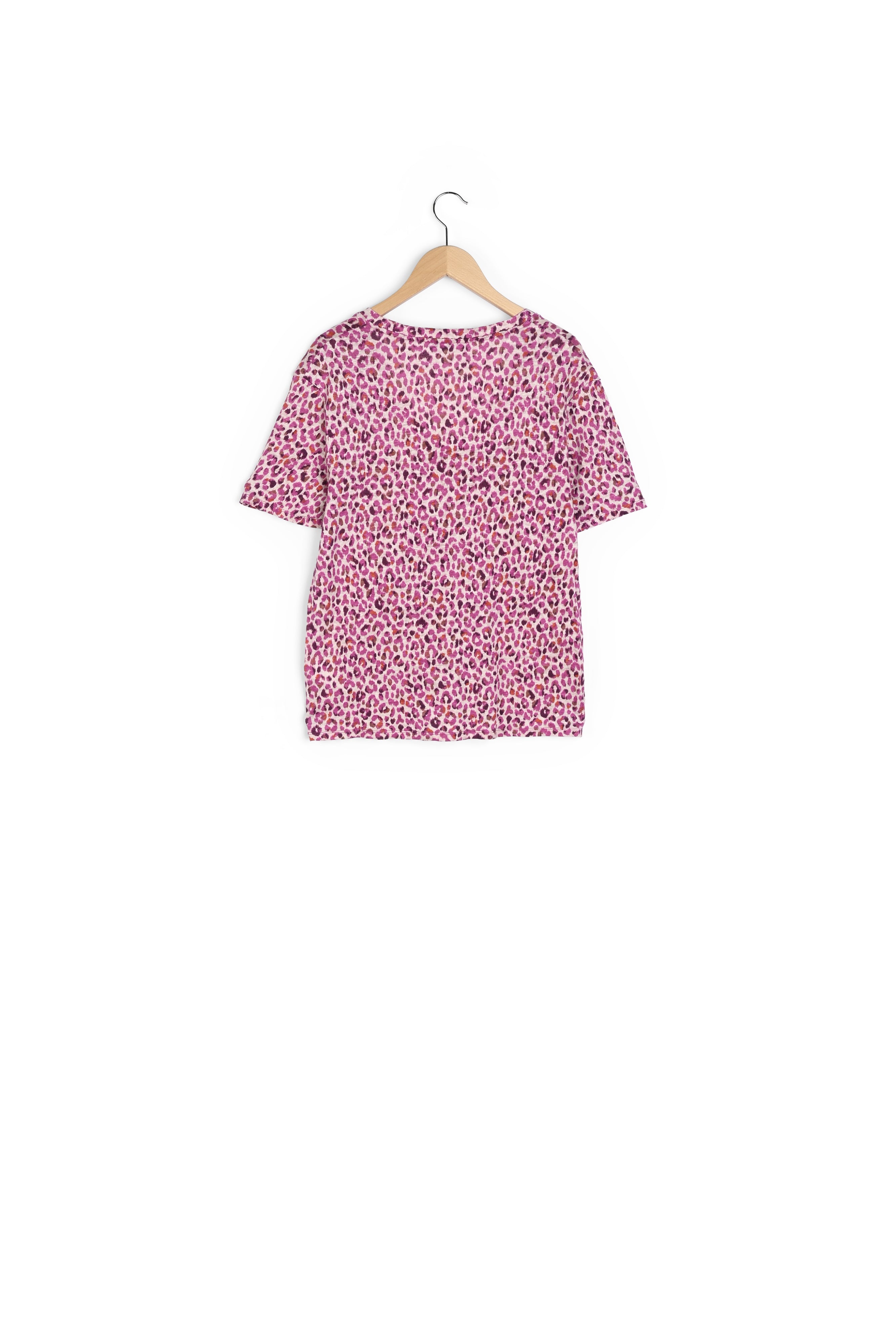 T-shirt V imprimé léopard - MISHA Faume - seconde main
