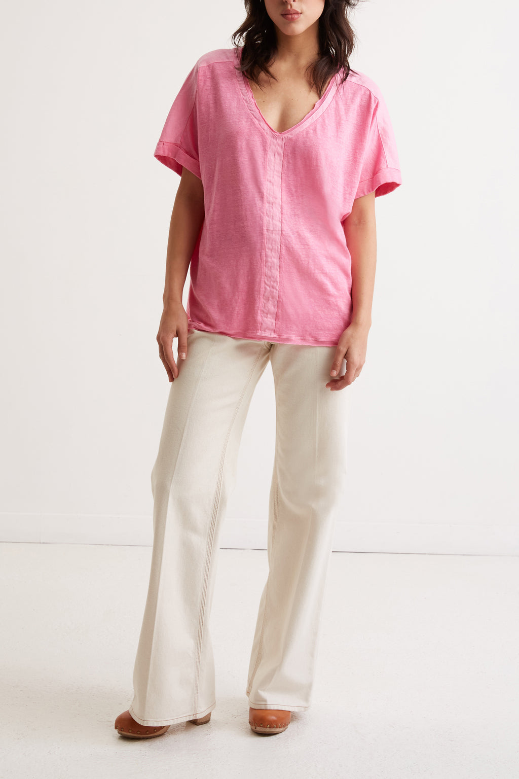 T-Shirt oversize en lin - AGATHA Faume - seconde main