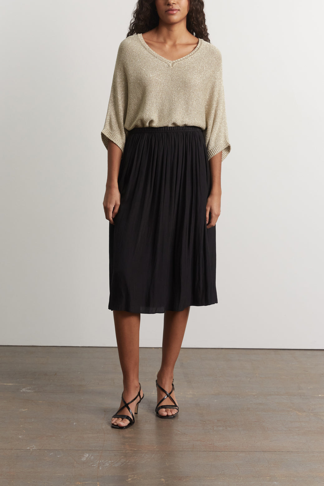 Jupe en satin froncé Faume - seconde main