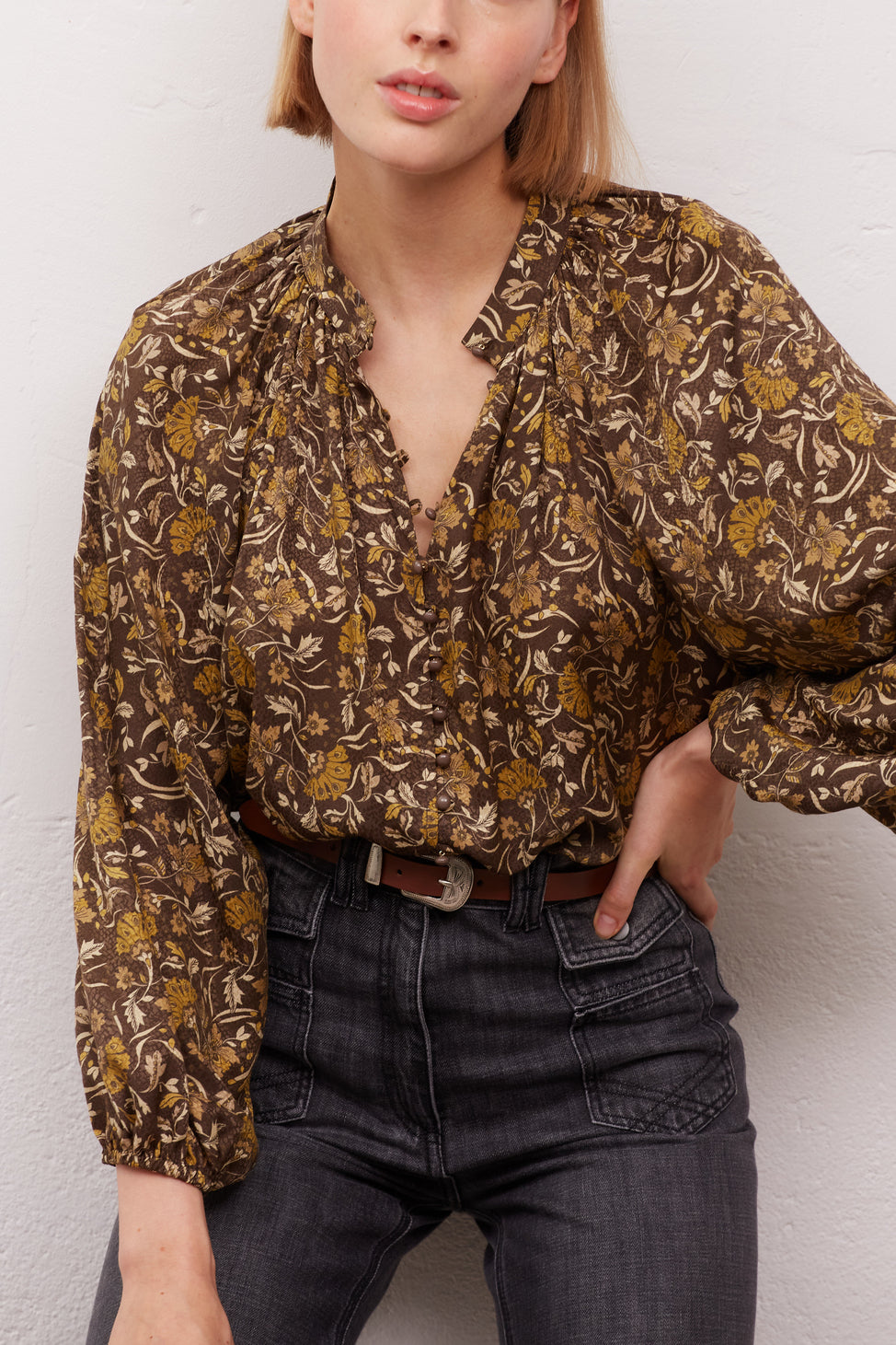 Blouse imprimée oversize - CLOANE Faume - seconde main