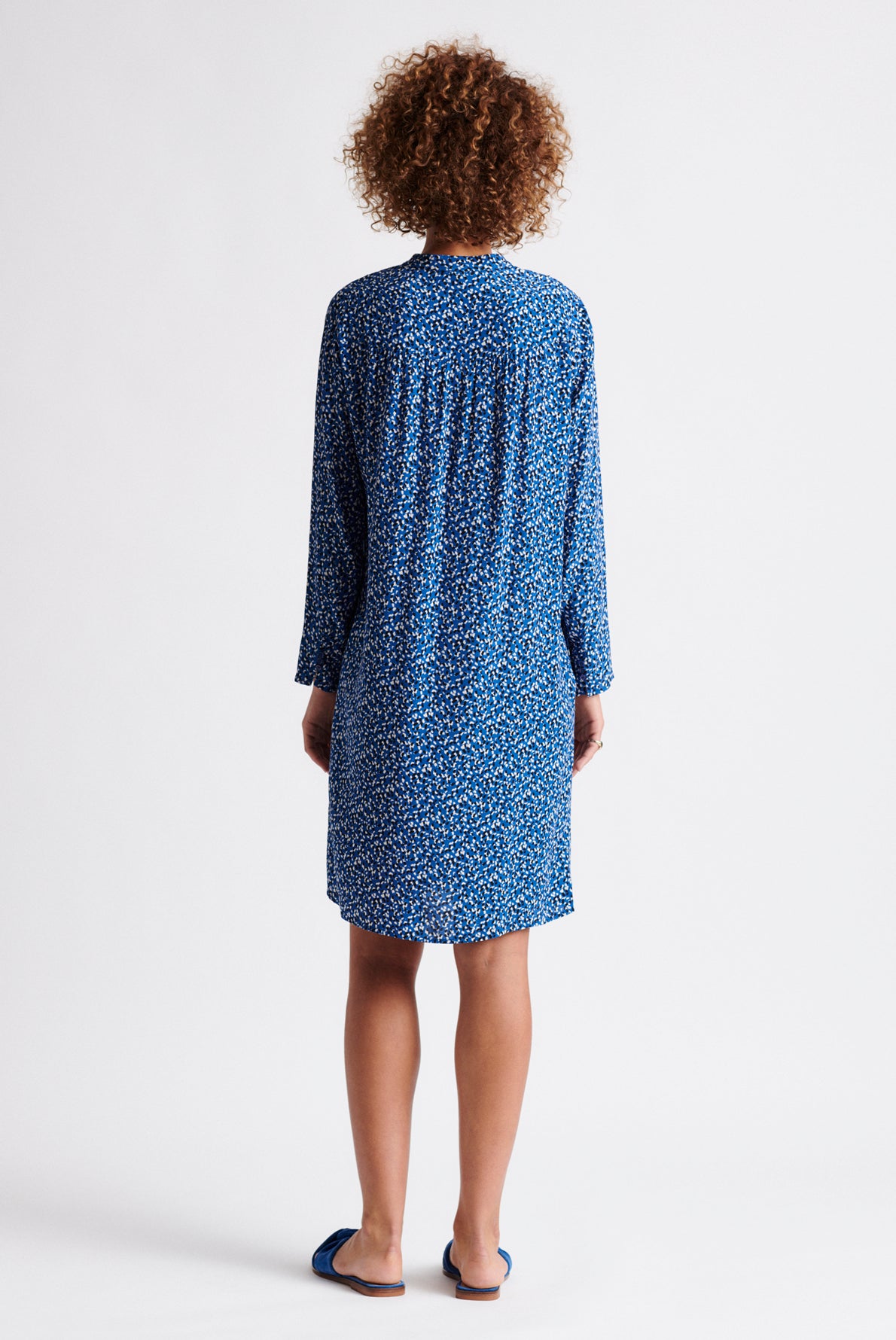 SANTINA - Robe en crêpe de viscose imprimé Faume - seconde main