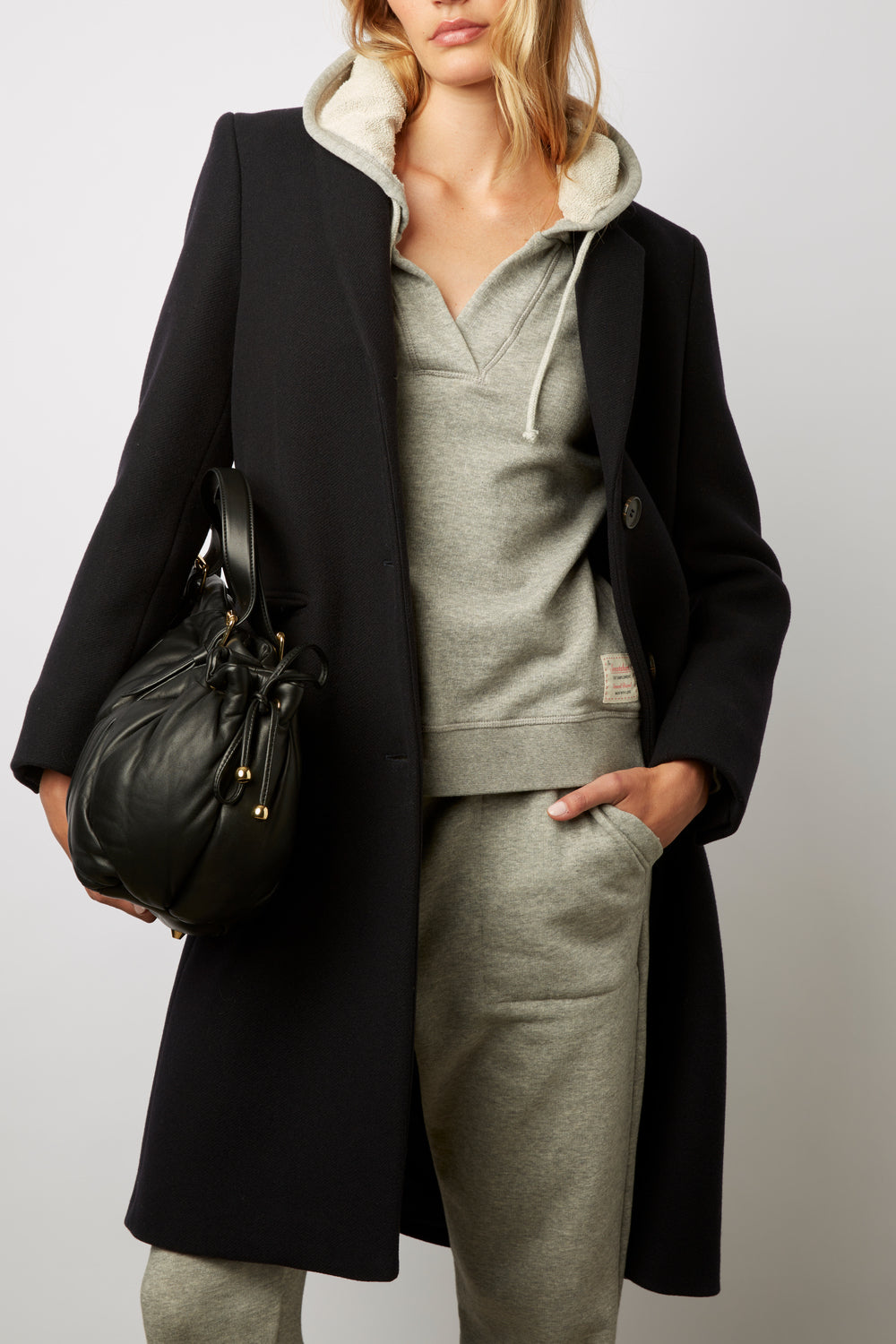 Manteau droit mi-long en laine vierge - SAM Faume - seconde main