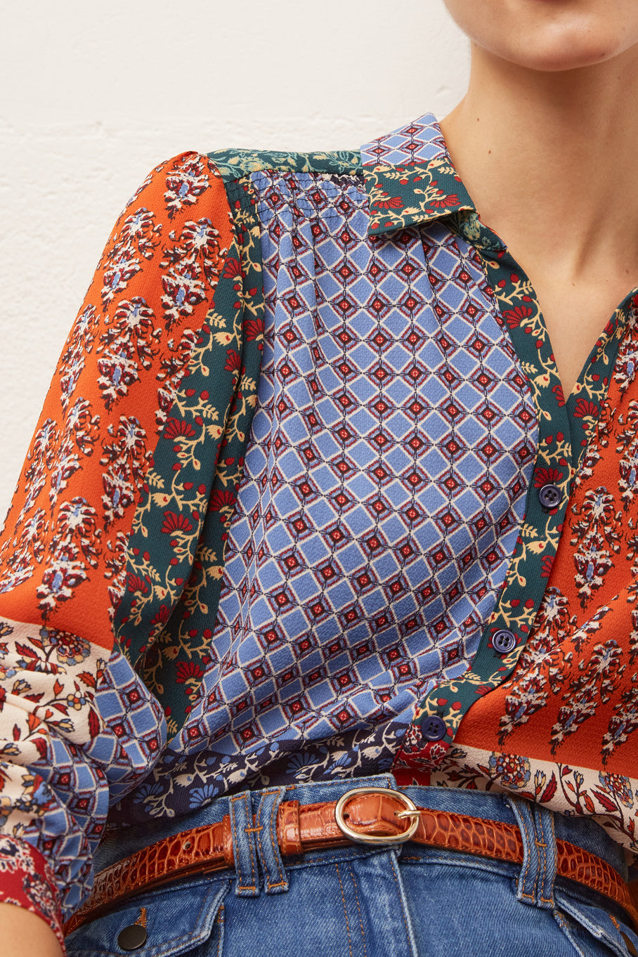 Chemise fluide avec smocks - NICKY Faume - seconde main