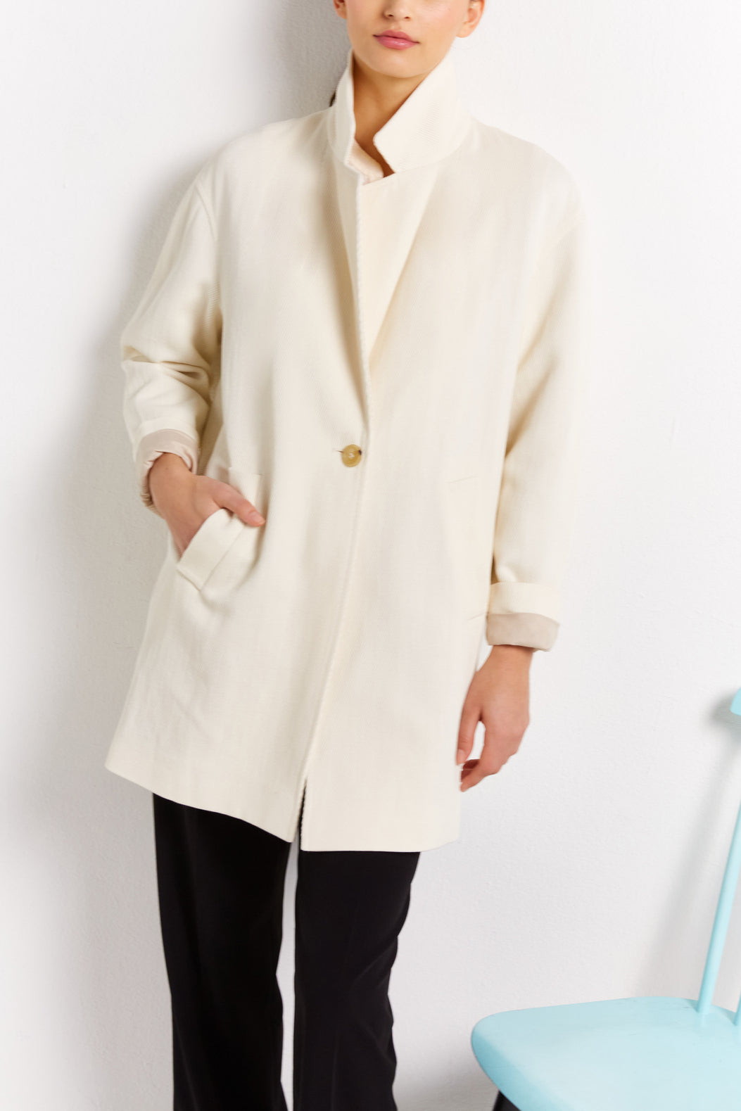 Manteau en coton et lin - SCARLET Faume - seconde main