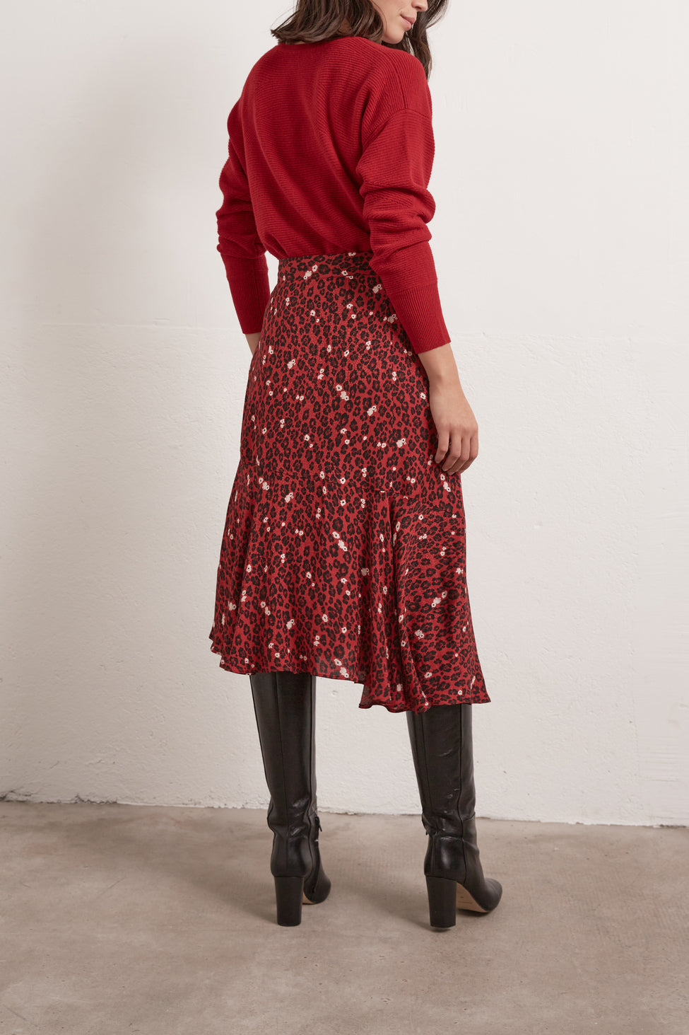 Maria - Jupe évasée à imprimé animalier Faume - seconde main