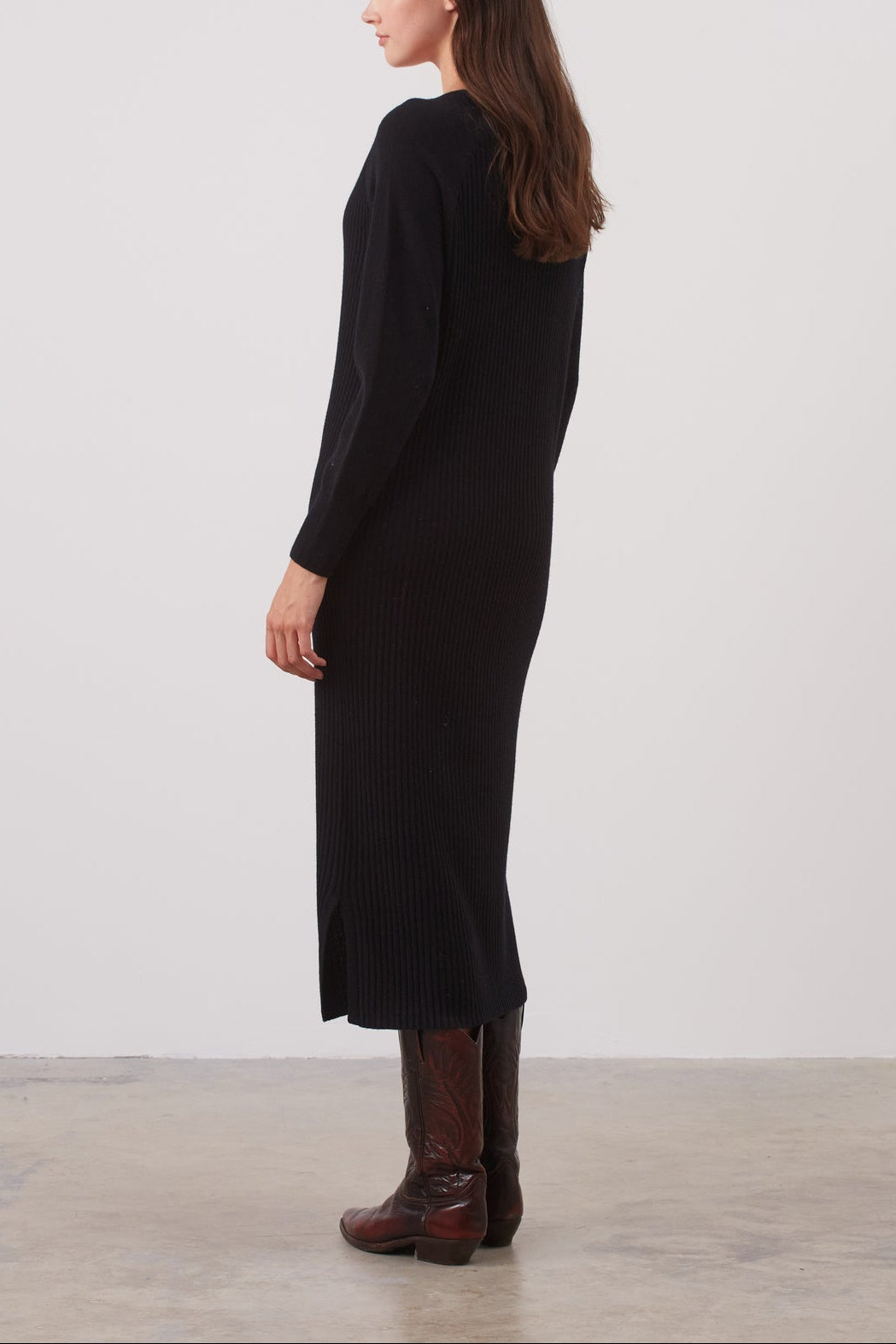 Robe midi en maille côtelée - JACK Faume - seconde main