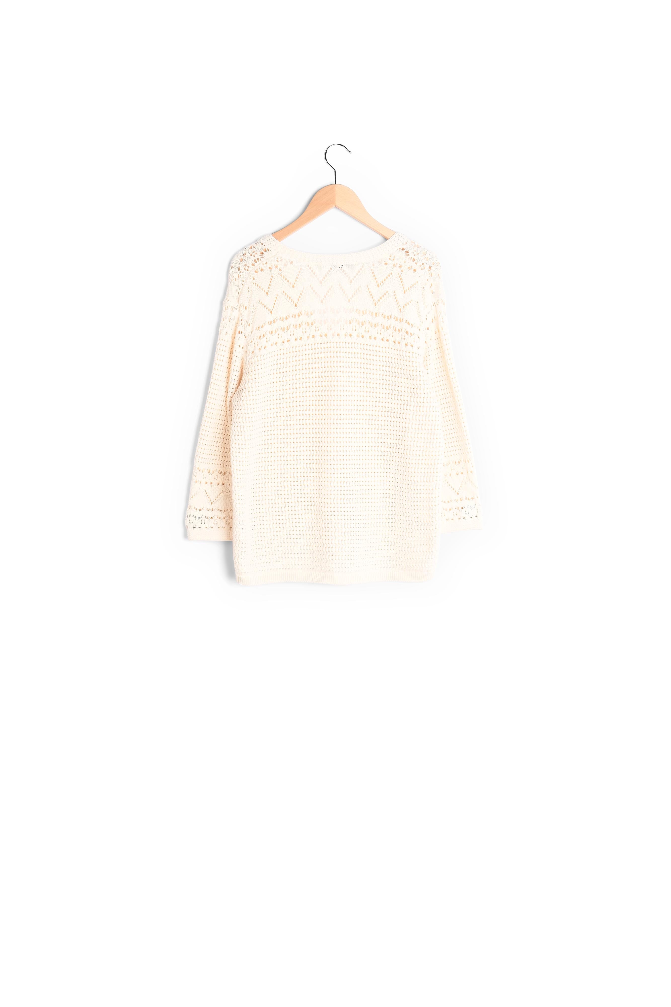 Pull tunisien en coton ajouré - LESSIE Faume - seconde main