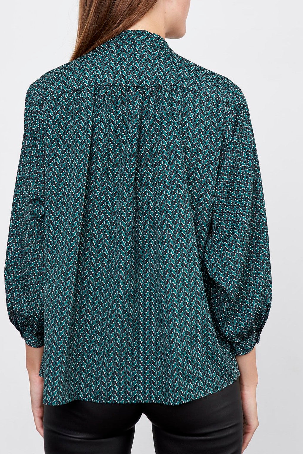 MATHILDA - Chemise fluide imprimée lavallière Faume - seconde main