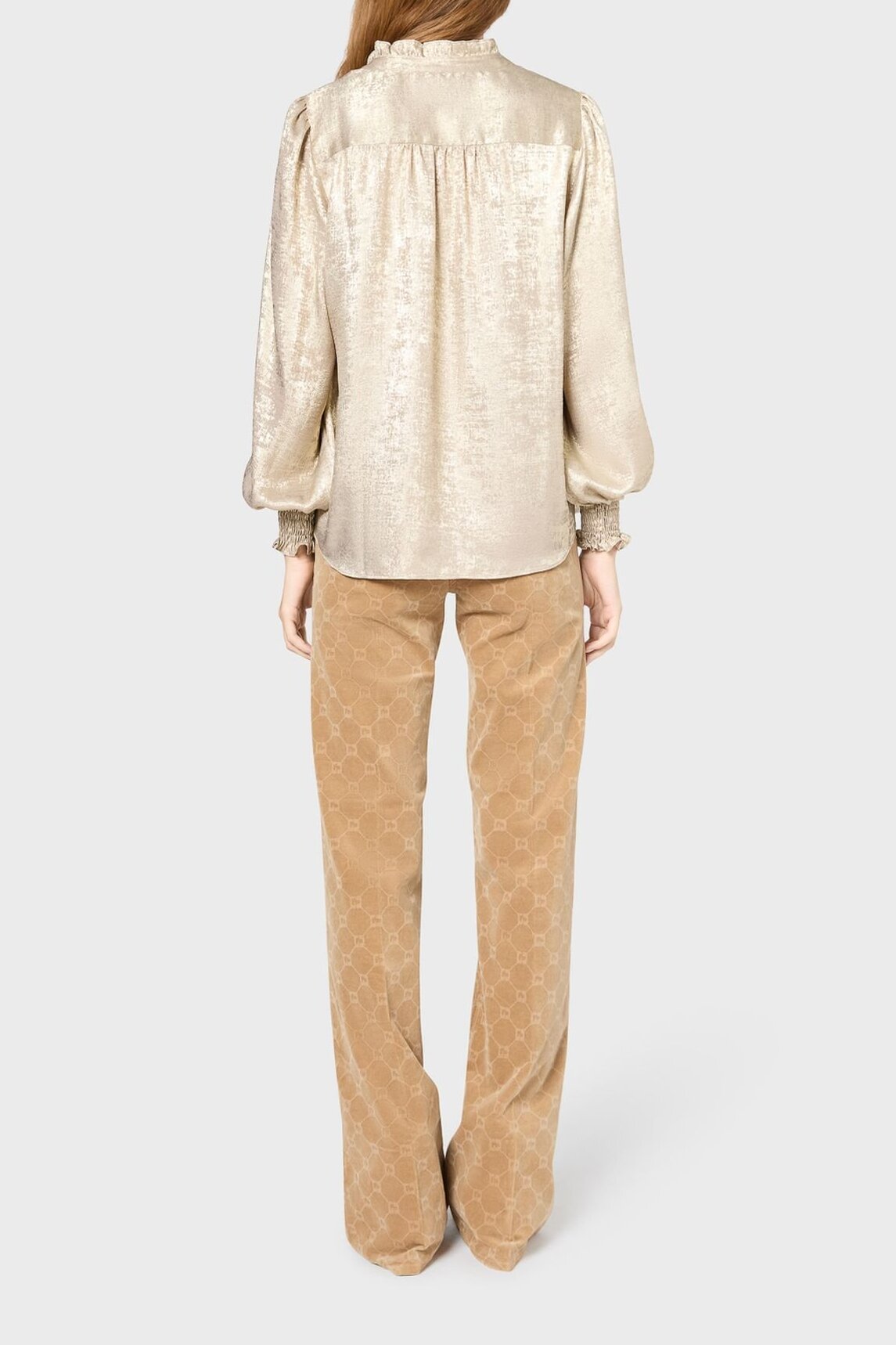 Chemise dorée à col montant - UMELINE Faume - seconde main