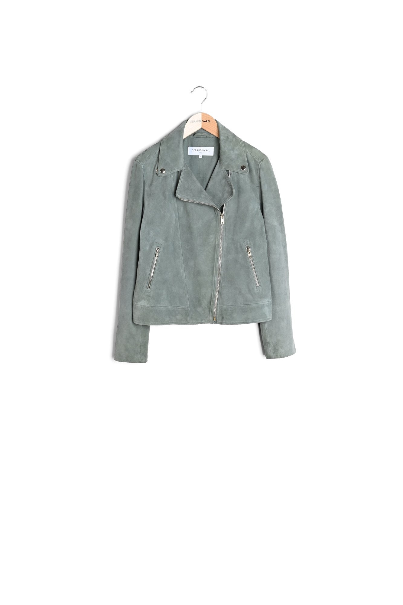 Veste biker en cuir velours - MAUD Faume - seconde main