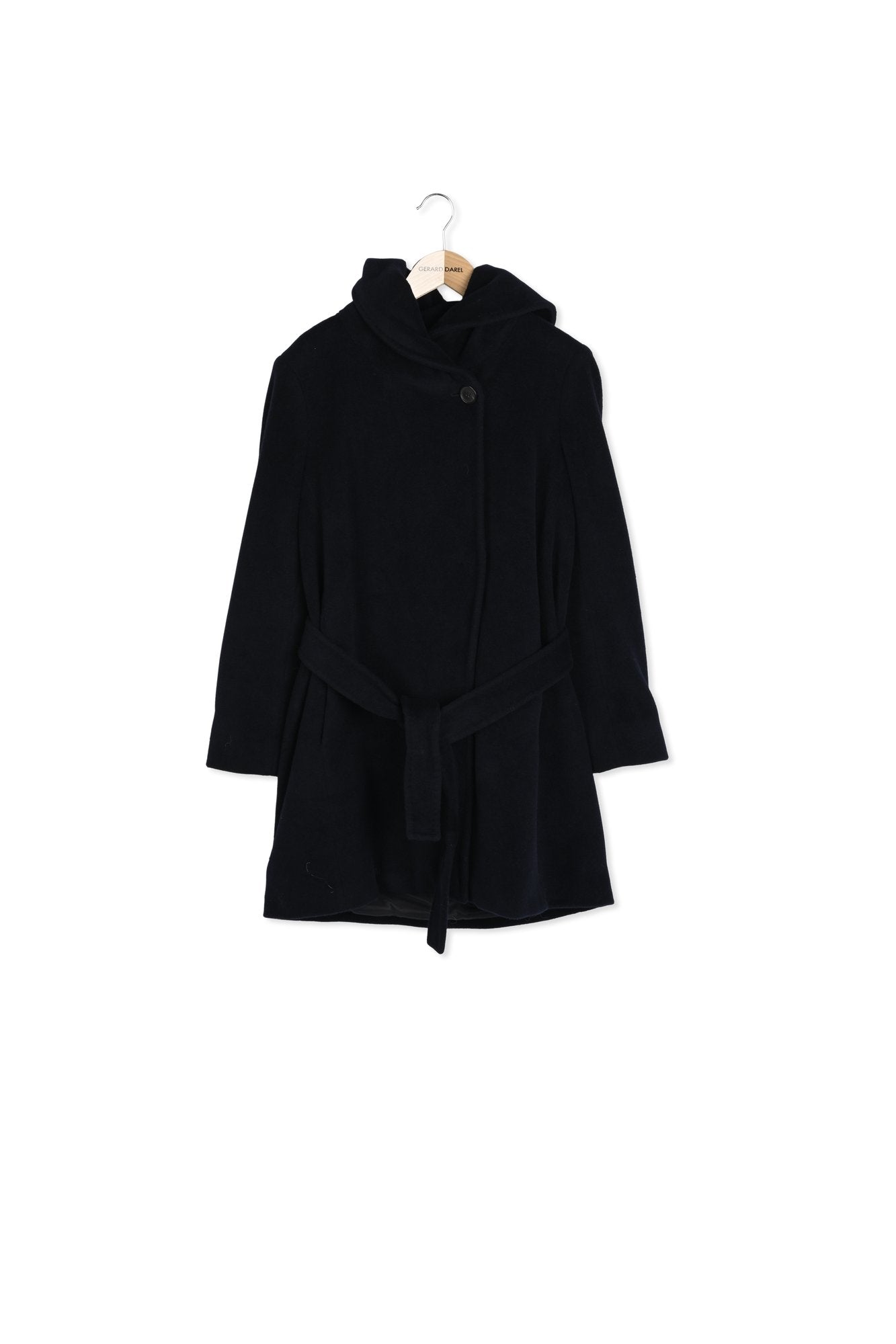 Manteau ceinturé en laine vierge et angora - SYRINE Faume - seconde main
