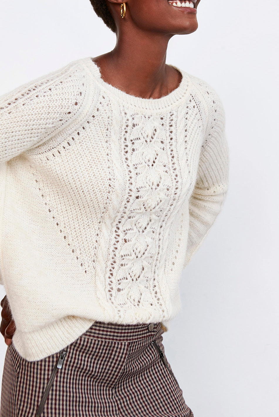 SIMONE - Pull en maille ajourée Faume - seconde main