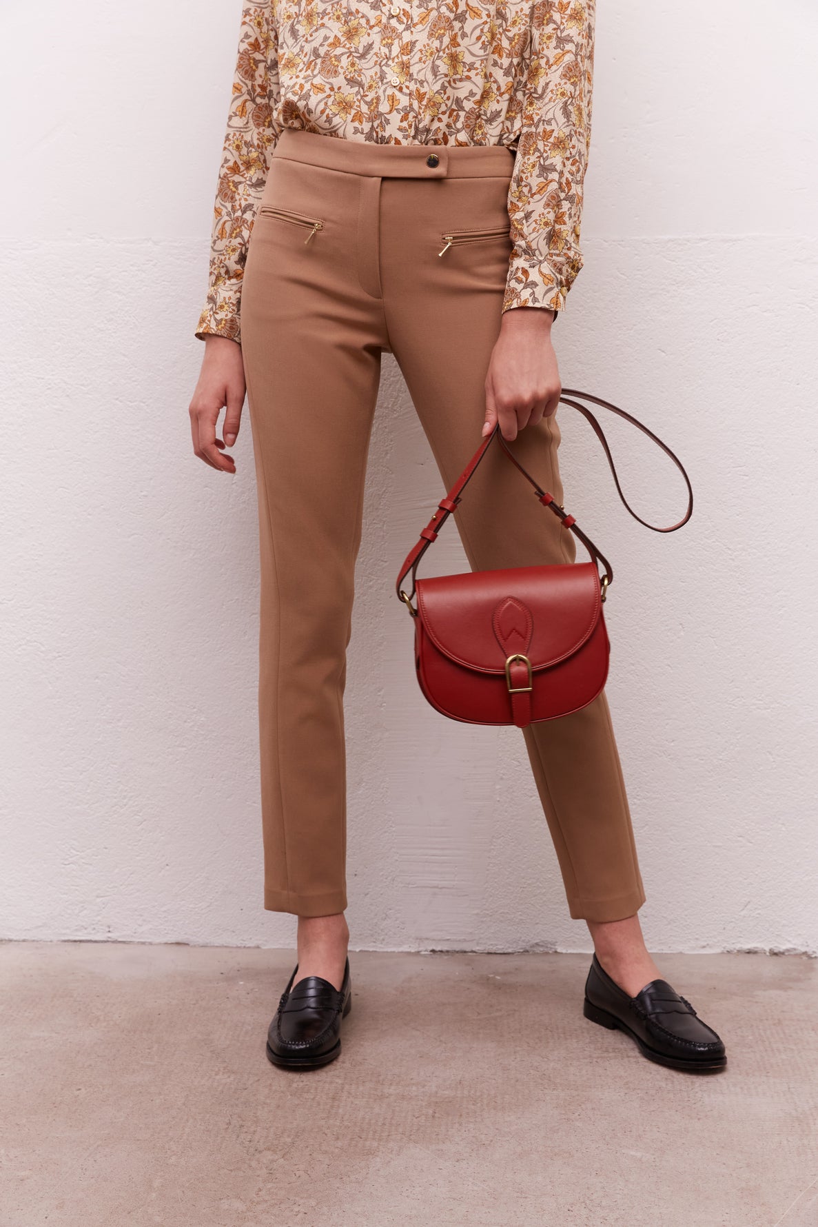 EMIL - Pantalon droit Stretch avec poches zippées Faume - seconde main