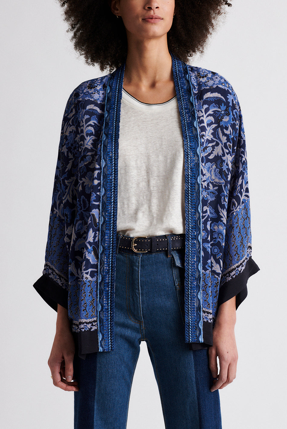 ANDREA - Gilet imprimé façon kimono Faume - seconde main