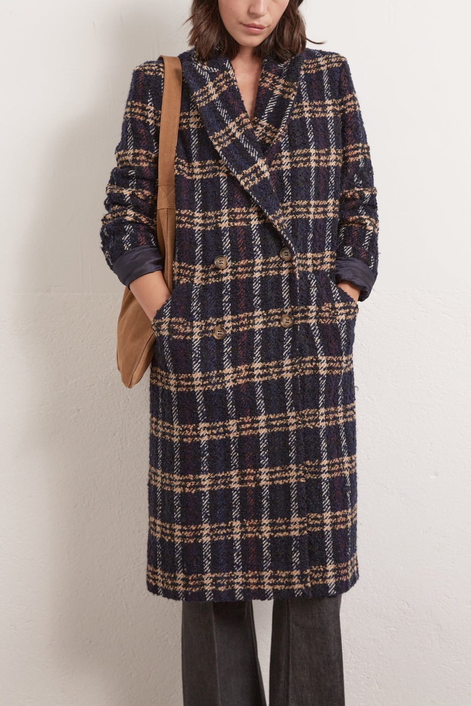 Sylvia - Manteau à carreaux Faume - seconde main
