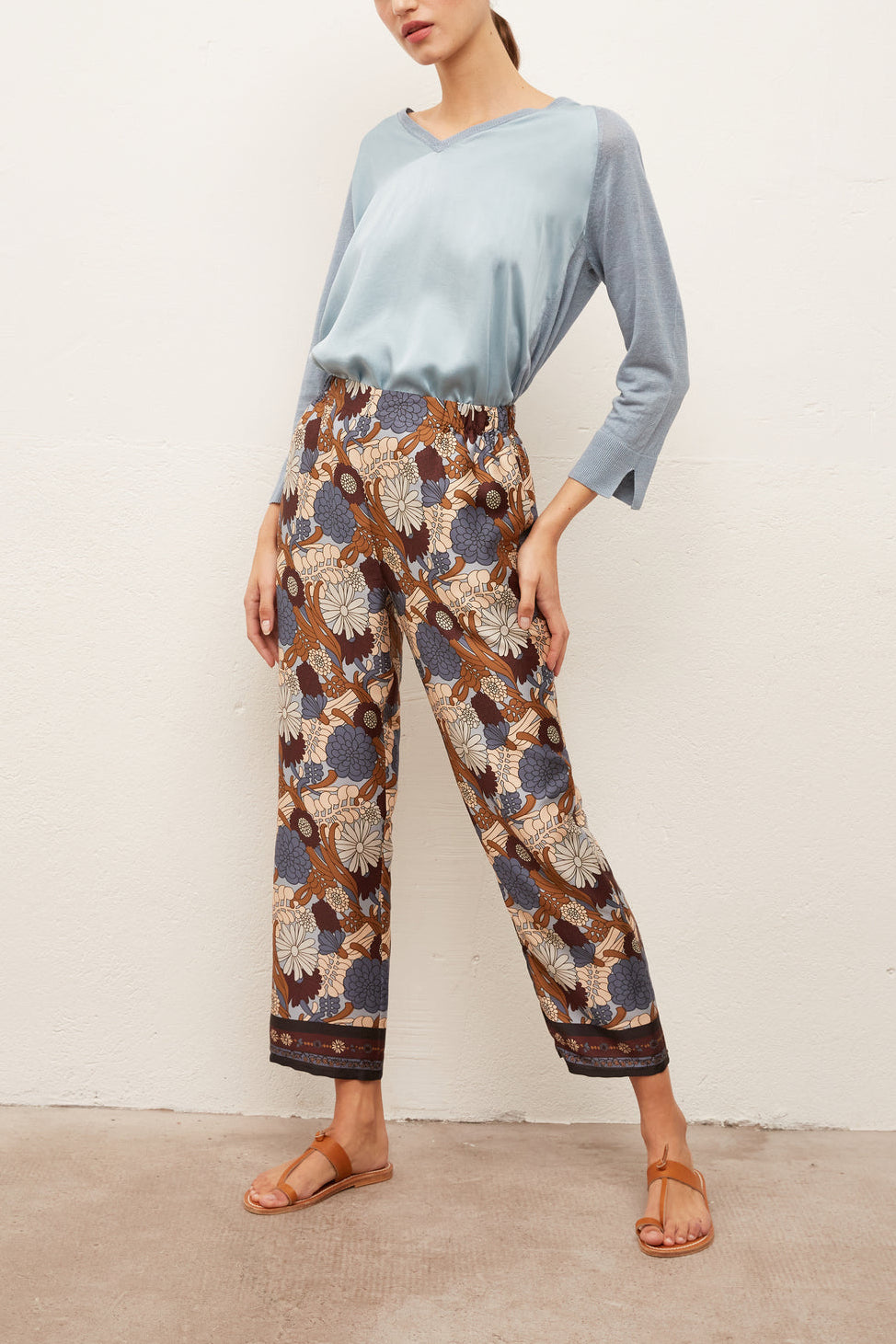 MARILOU - Pantalon 7/8 fluide Faume - seconde main