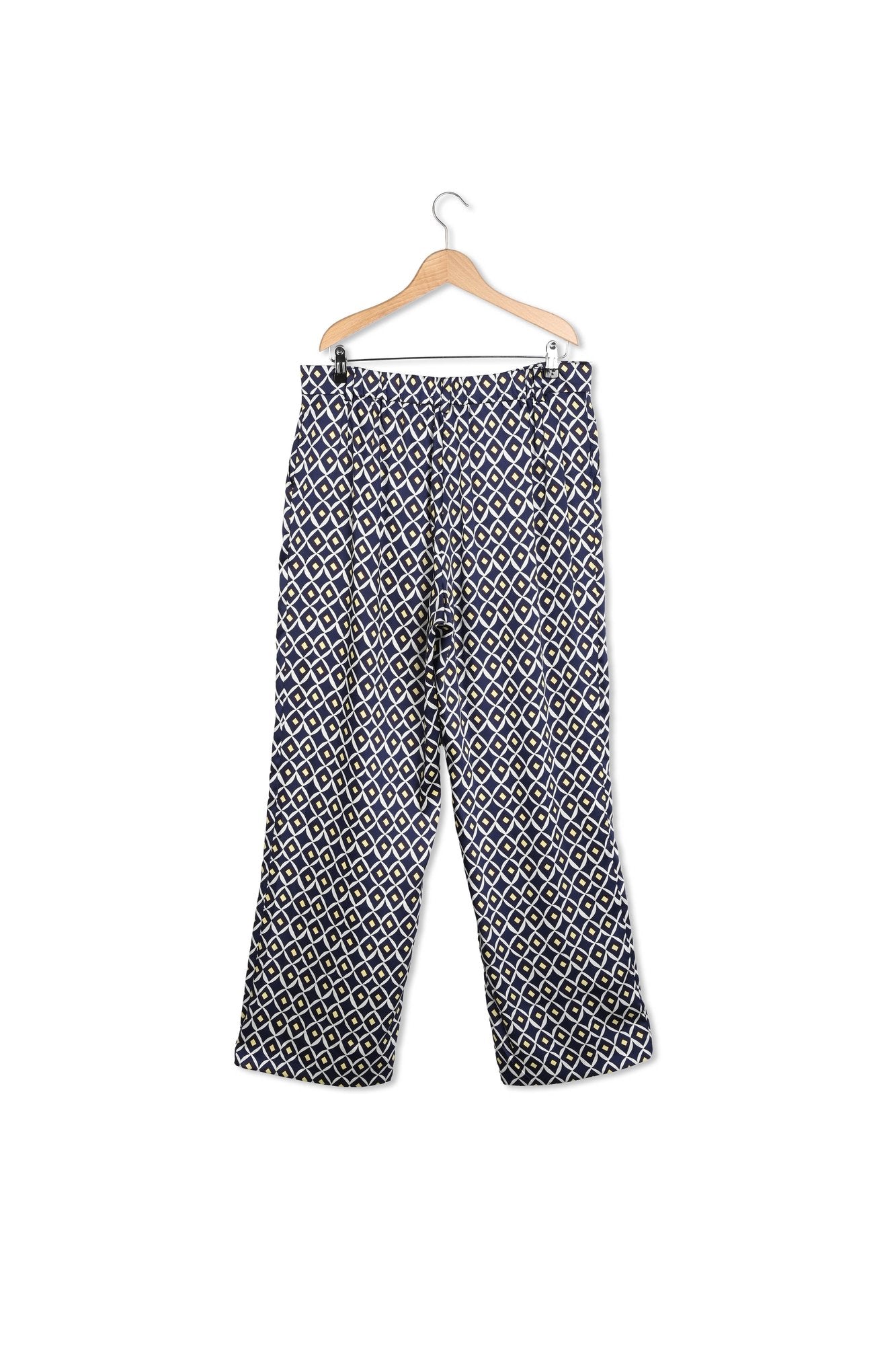 Pantalon satiné imprimé - CINZIA Faume - seconde main