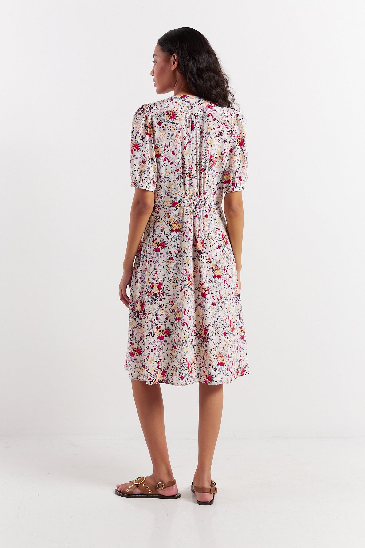 Robe en soie fleurie - JANE Faume - seconde main