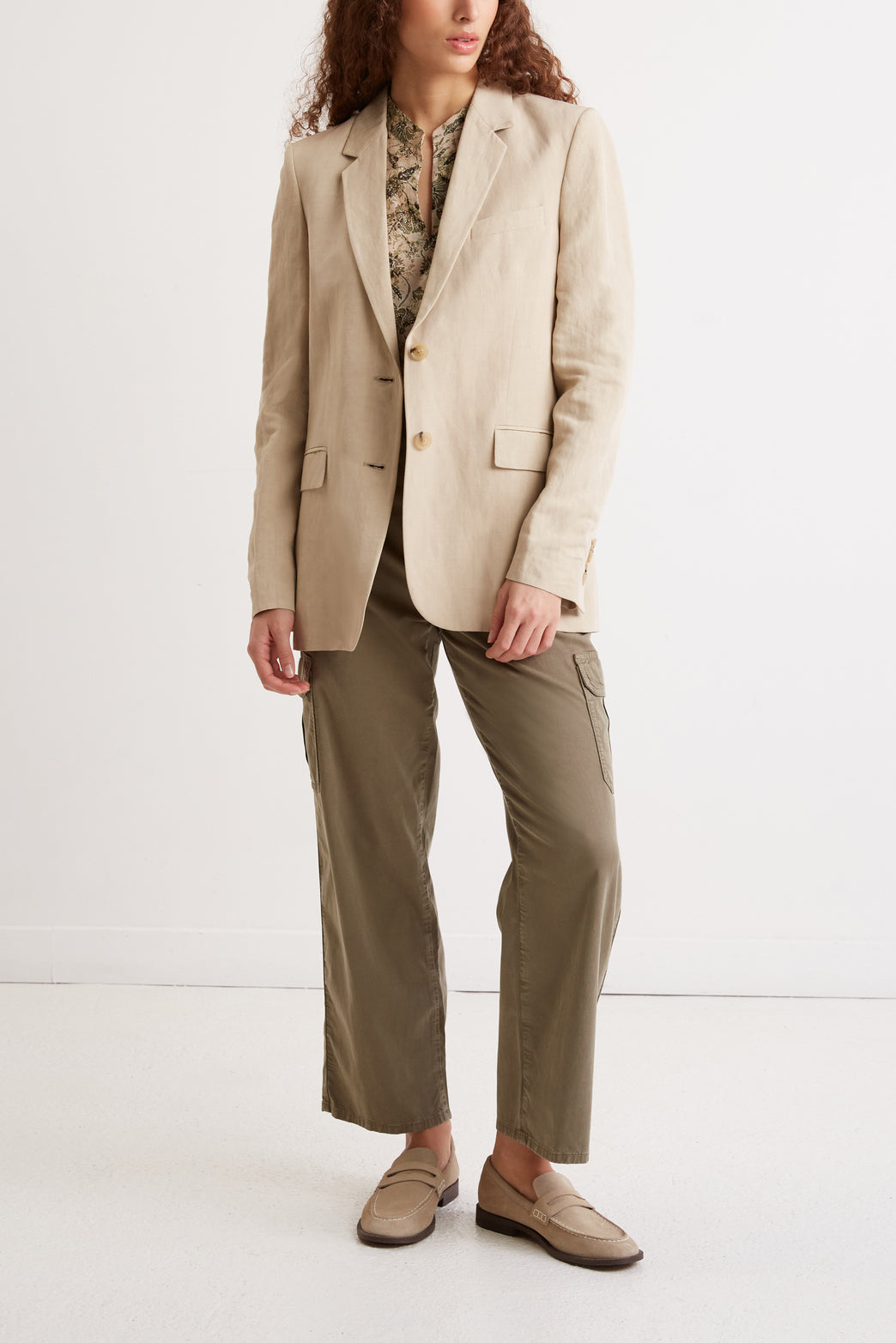 Veste de tailleur en lin mélangé - NATHIS Faume - seconde main